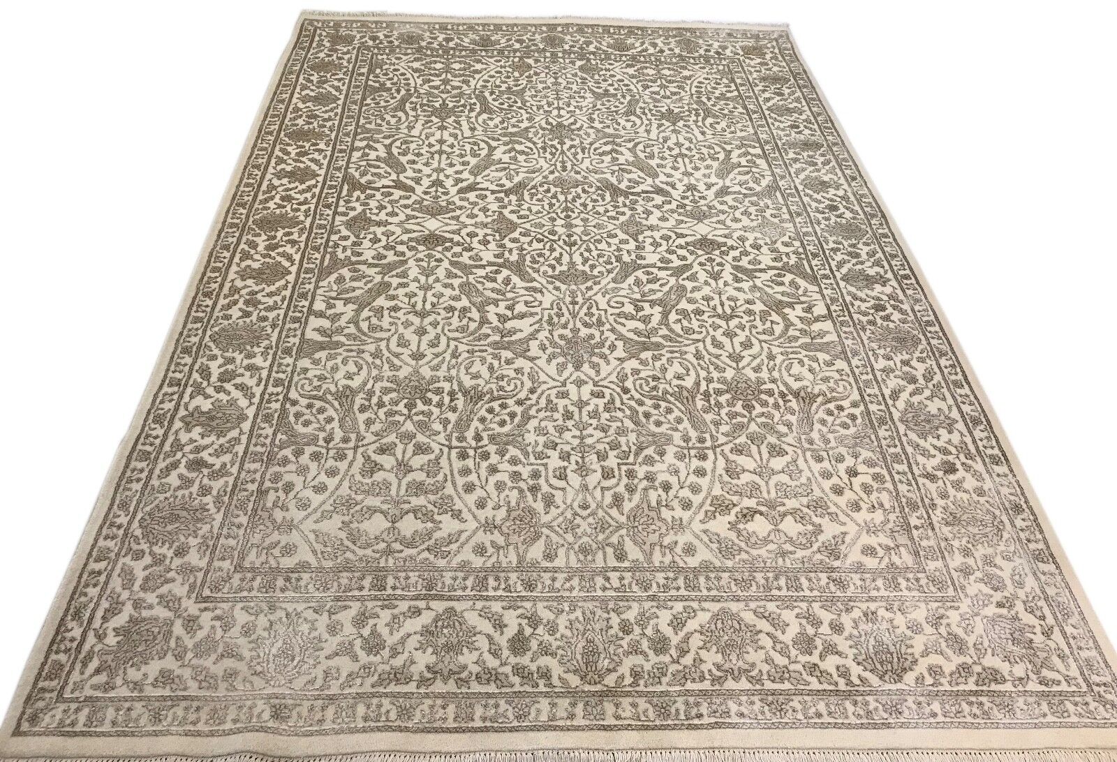 Teppich Handgeknüpfte Orientteppich Hoch Qualität Seide und Wolle 195X303 CM