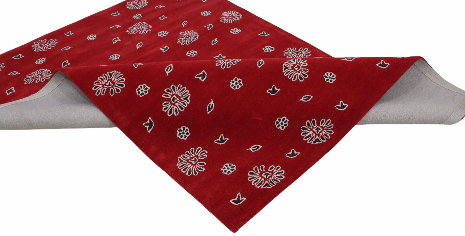 Rot Teppich 200X200 CM 100% Wolle Handarbeit Designer Orientteppich WT2