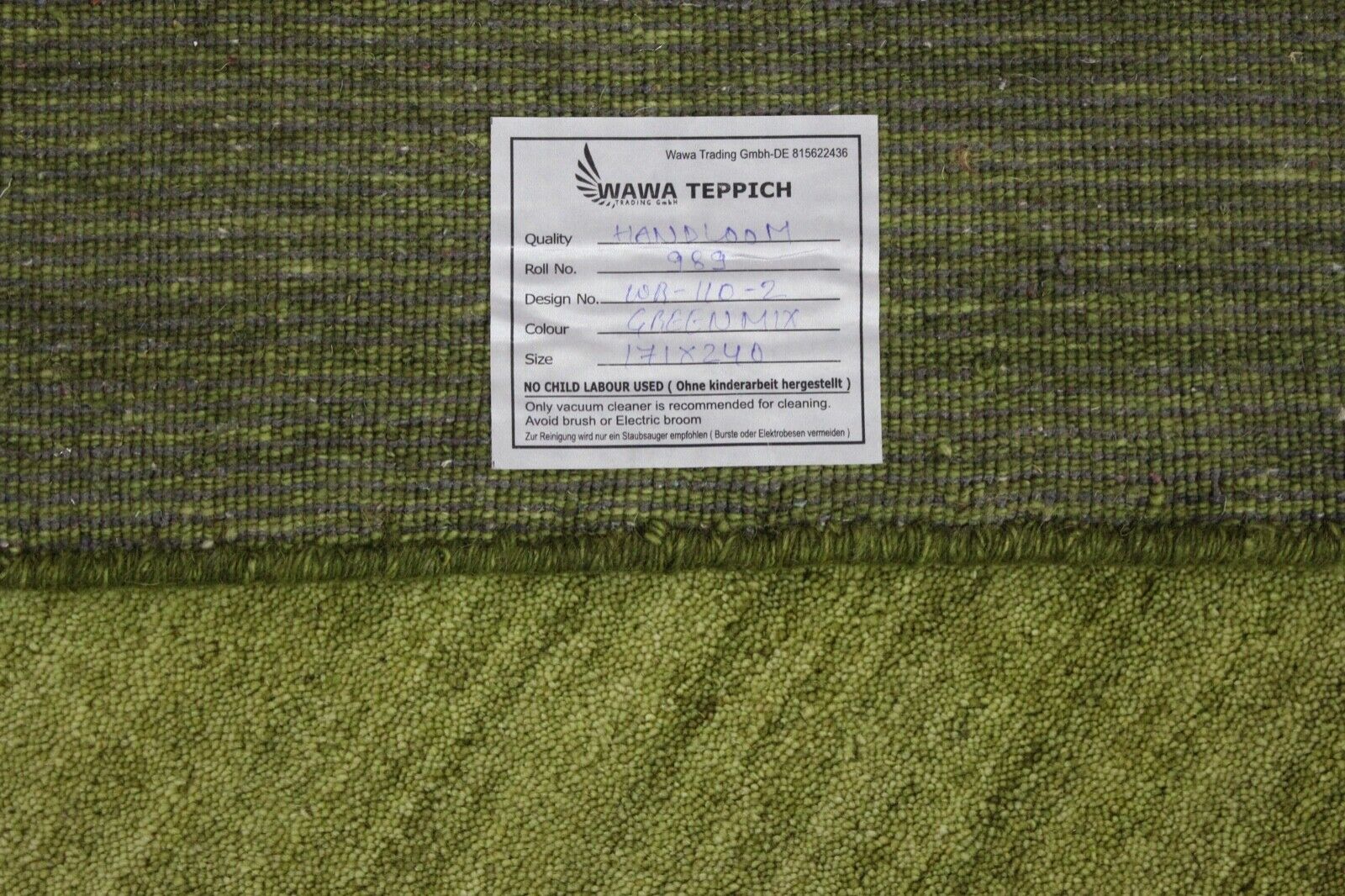 Koberec Gabbeh, zelený, ručně tkaný, 100% vlněný, orientální, Lori, 170x240 cm, WR110