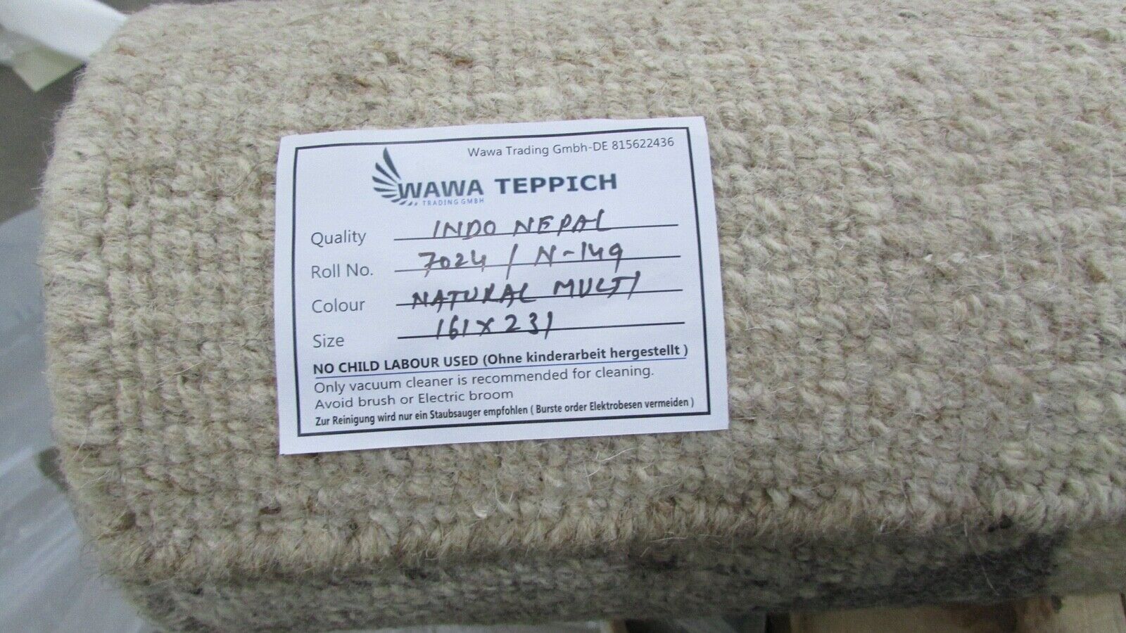 Nepal Teppich Handgeknüpft Grau 100% Wolle Orientteppich Braun 161X231 cm N-149