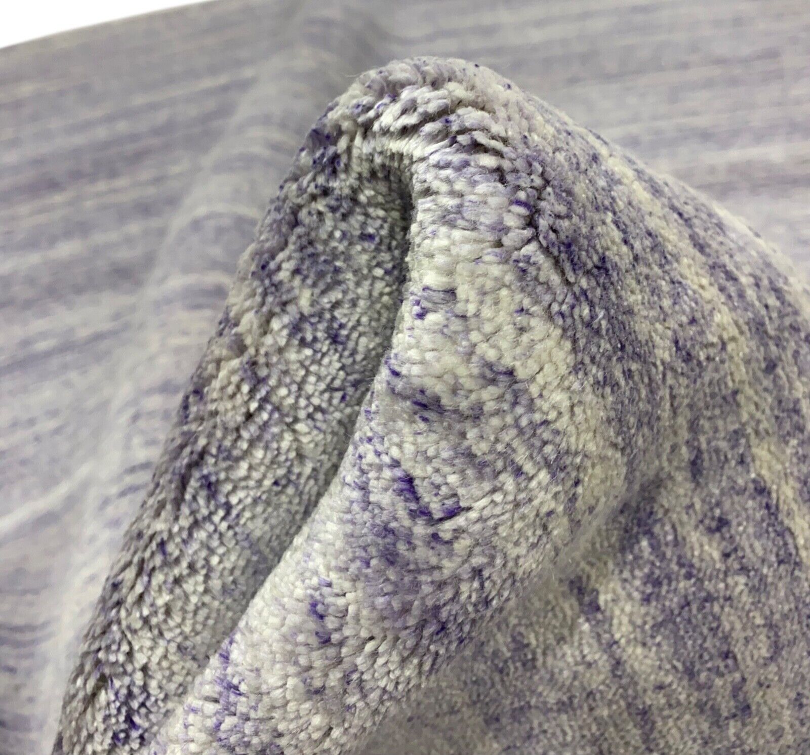 Blau Silber Teppich Gabbeh 100% Wolle loom lori Handgewebt 124x180 cm S180