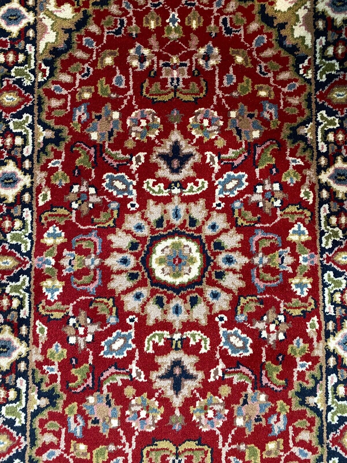 Rot Teppich Wolle Fußmatten Handgeknüpft 100% Schurwolle 70X140 cm D7