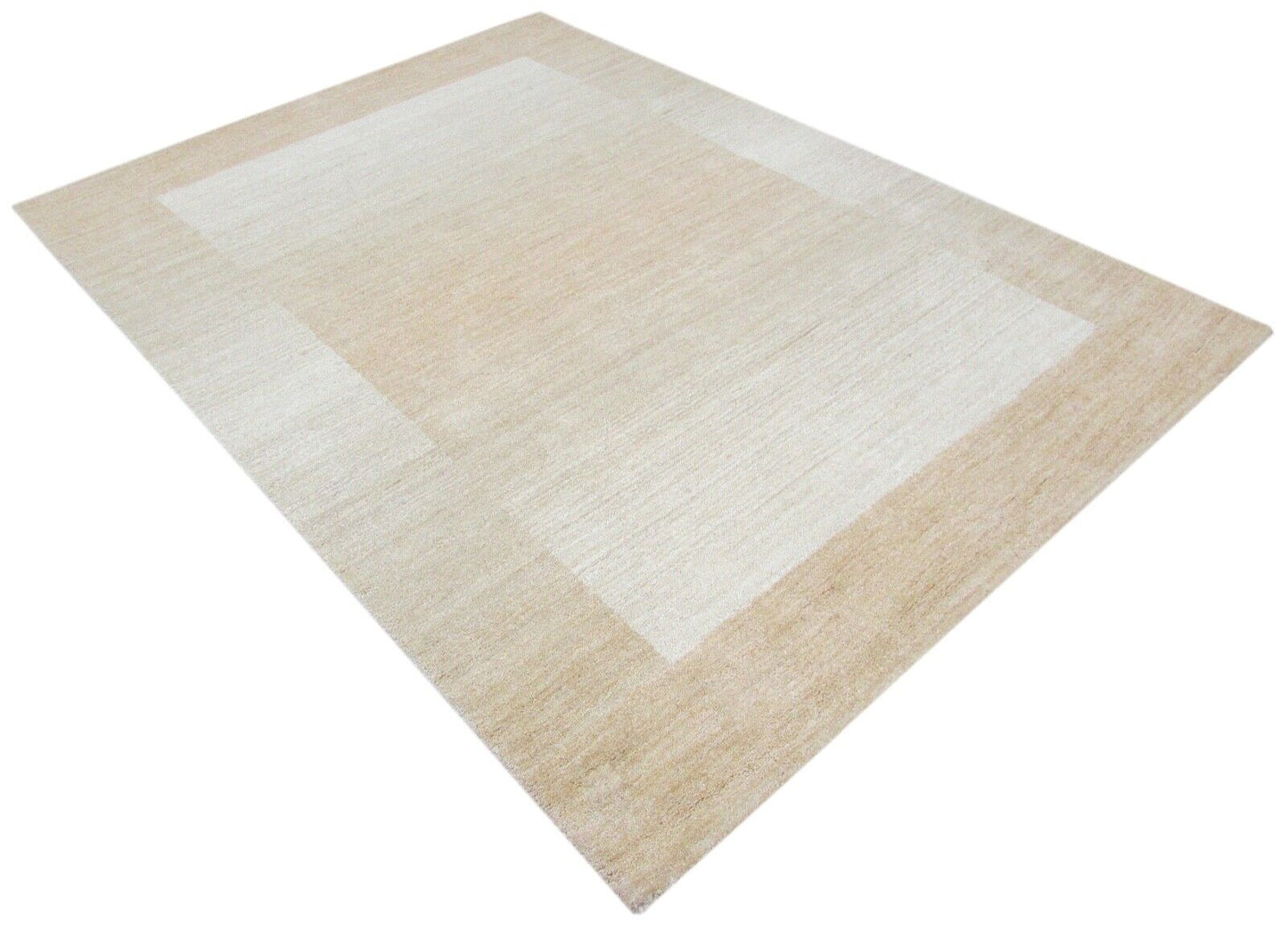Wolle Teppich  Beige 160X230 cm Handarbeit 100% Wolle  Handgetuftet T849