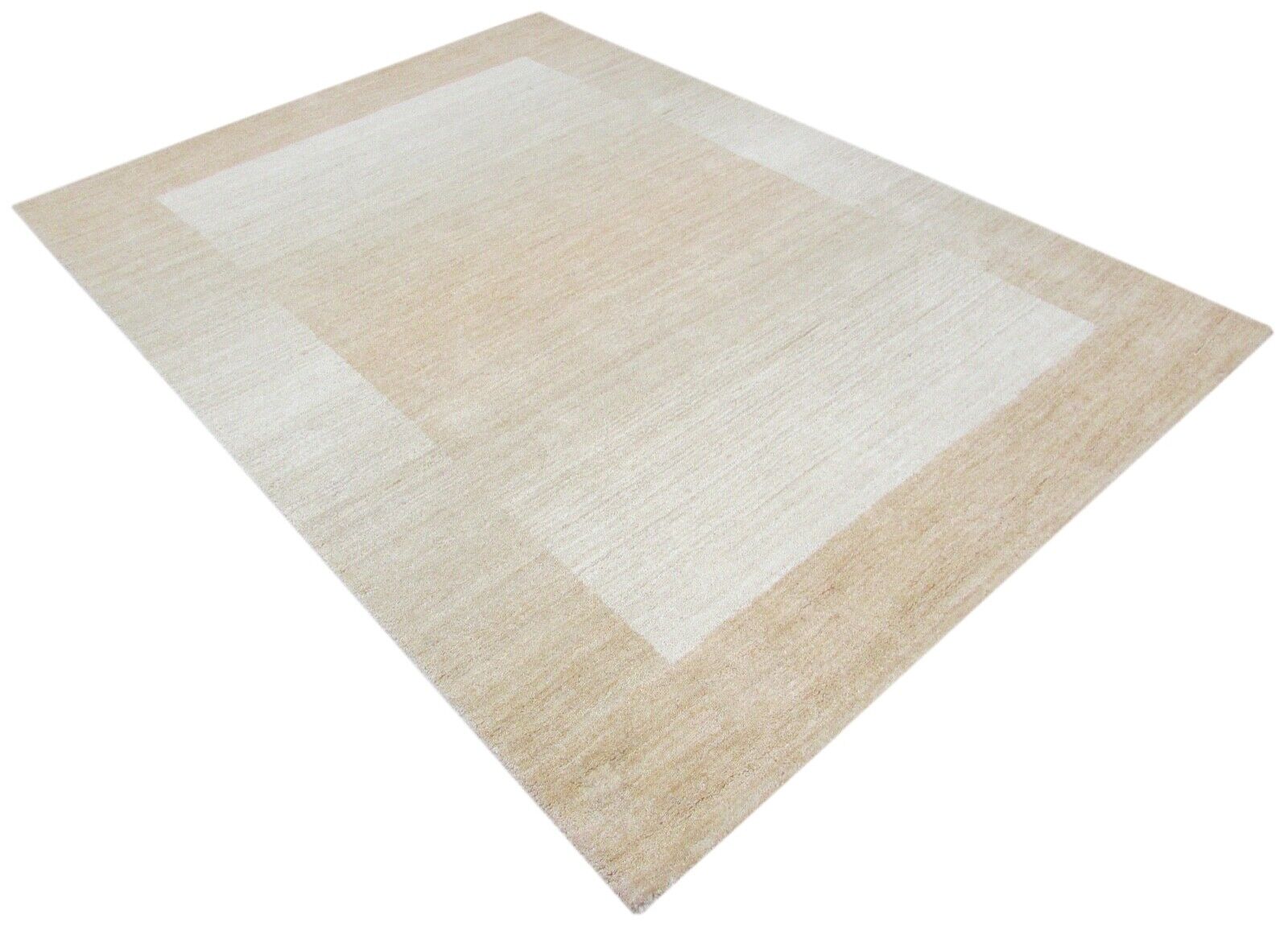 Tappeto in lana, beige, 160x230 cm, fatto a mano, 100% lana, annodato a mano, T849 