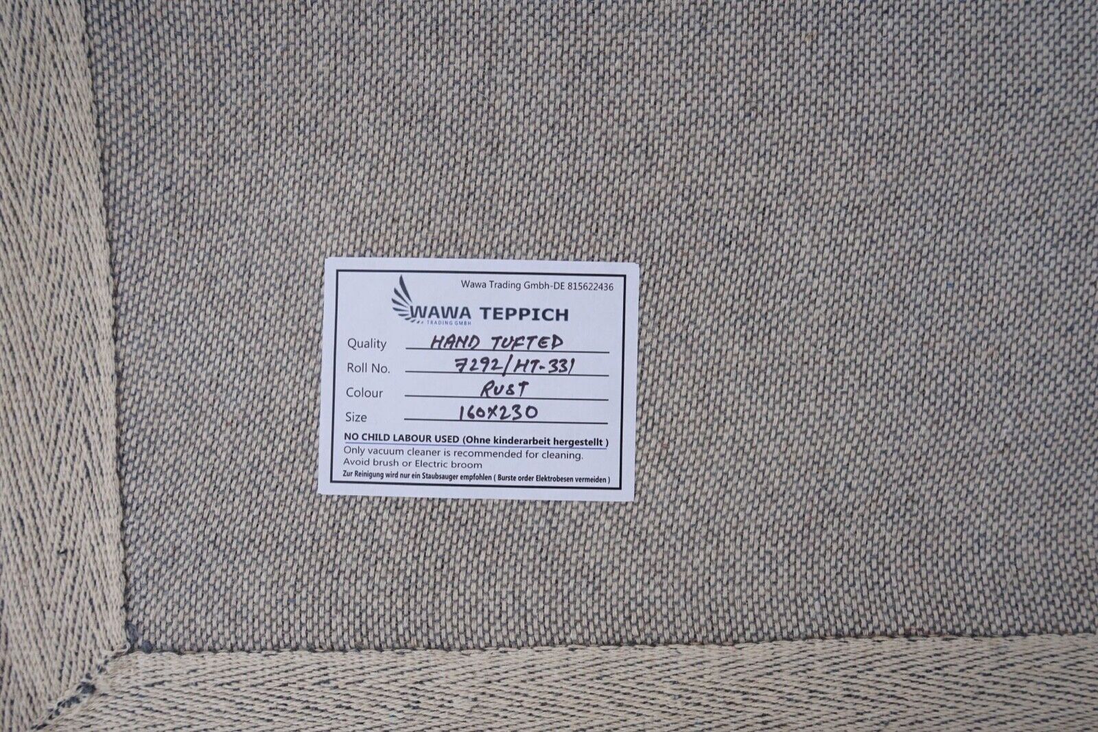 Koberec 100% vlna 160x230 cm oranžovočervený orientální koberec ručně všívaný HT331