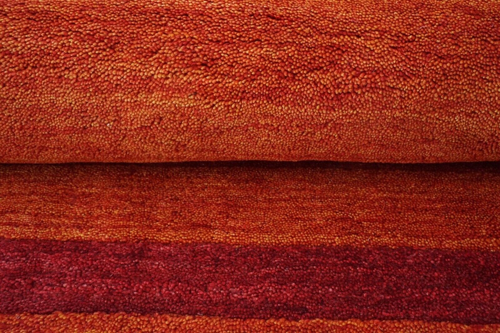 Rot Orange140X200 cm Teppich 100% Wolle Orientteppich Handgetuftet HT578