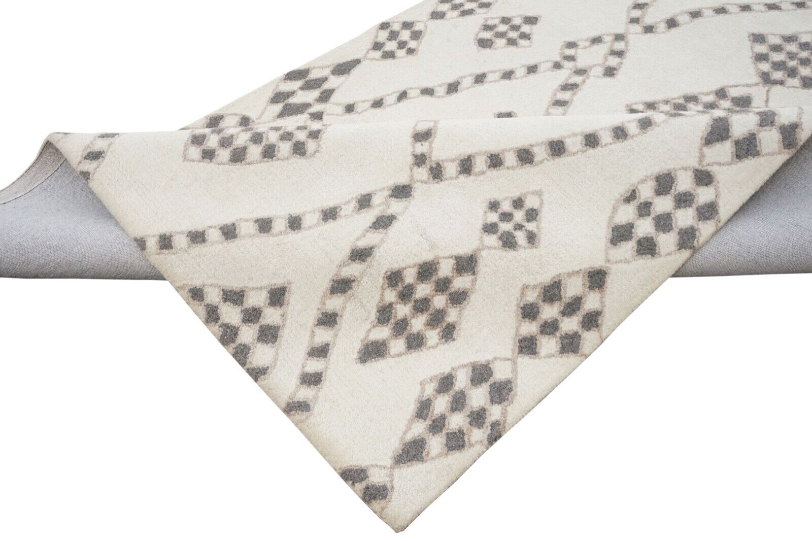 Teppich 100% Wolle Beige Braun 160X230 cm Orientteppich Handgetuftet HT319