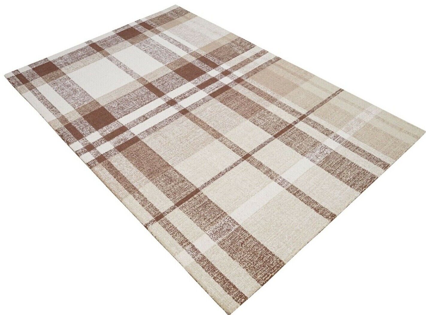 Teppich 100% Wolle Braun Beige 160X230 cm Orientteppich Handgetuftet HT236