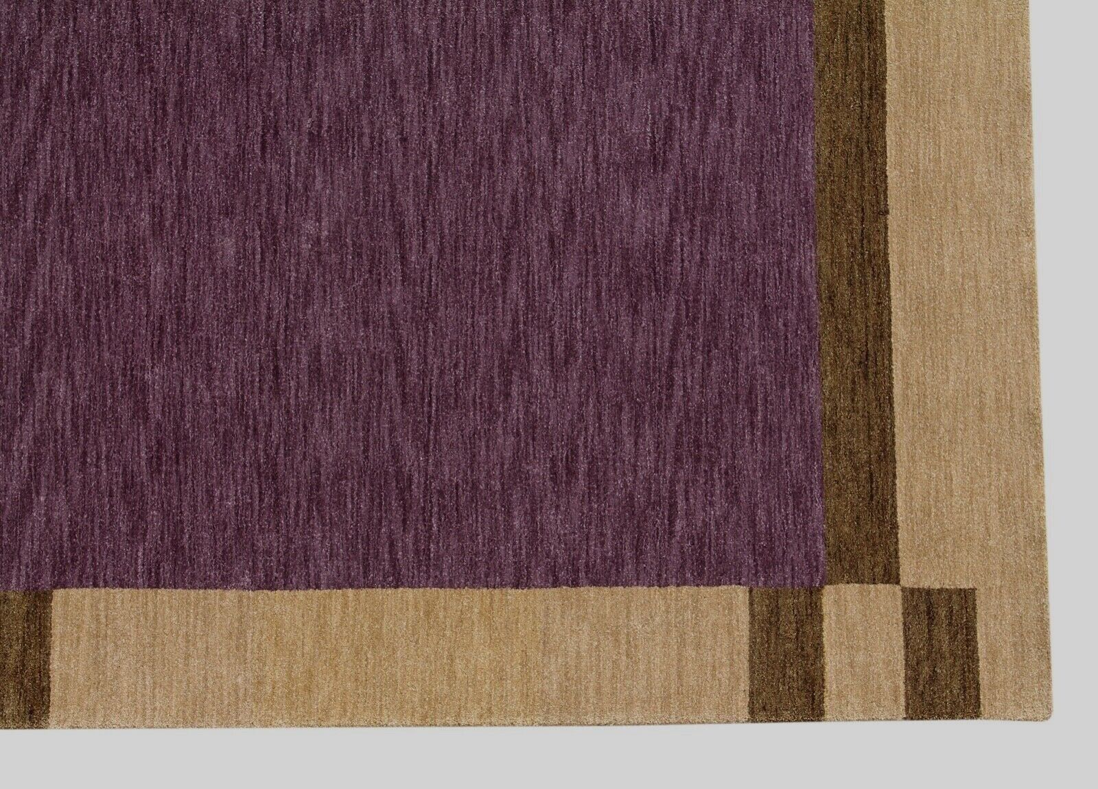 Gabbeh Teppich 100% Wolle 200X250 CM Orientteppich Handgefertigt Loom Lila Beige