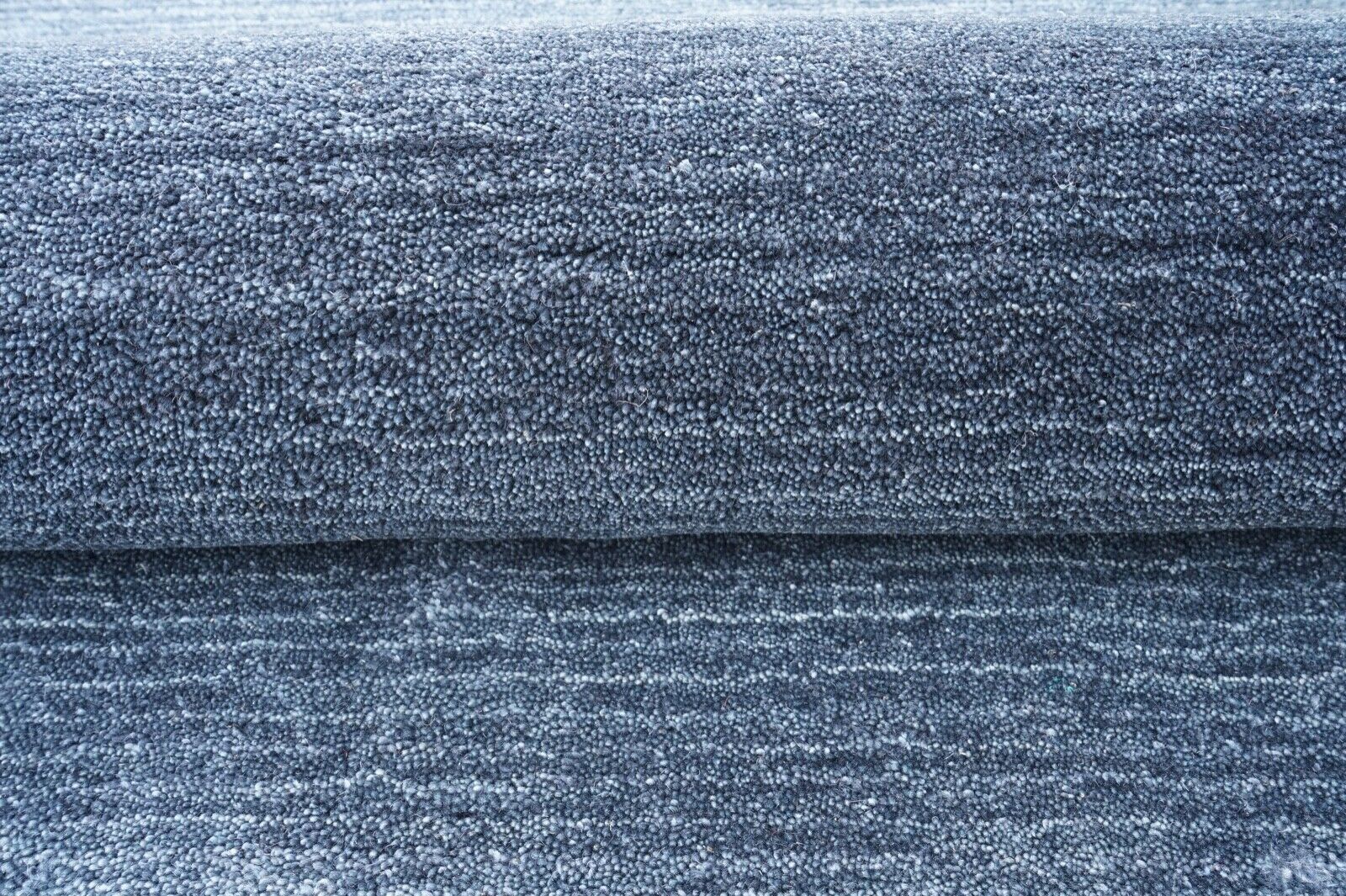 Teppich 100% Wolle Blau Grau 160X230 cm Handgetuftet Orientteppich HT253u