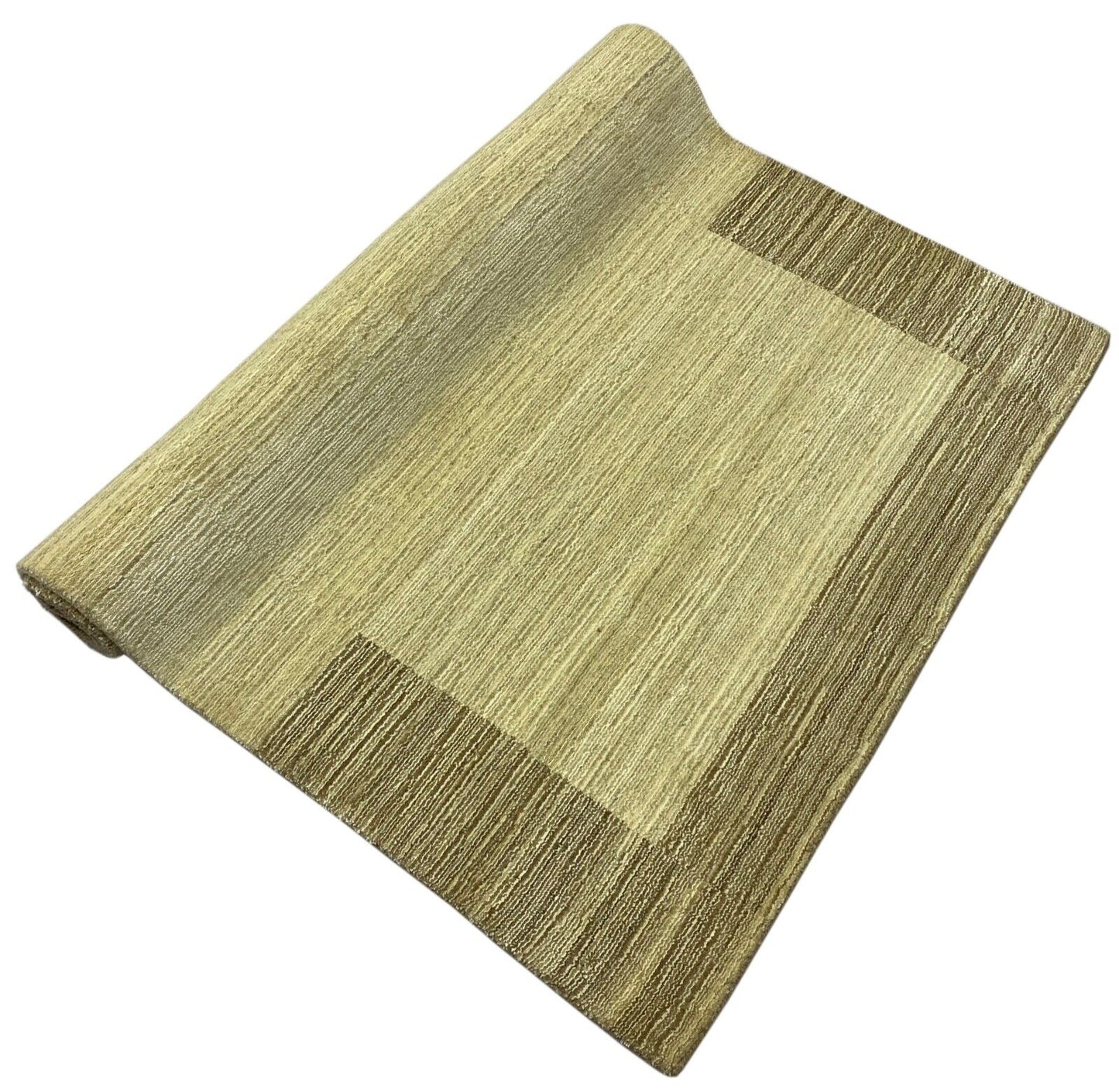 Teppich Gabbeh Beige Wolle Viskose loom lori Handgewebt 128x178 cm S168