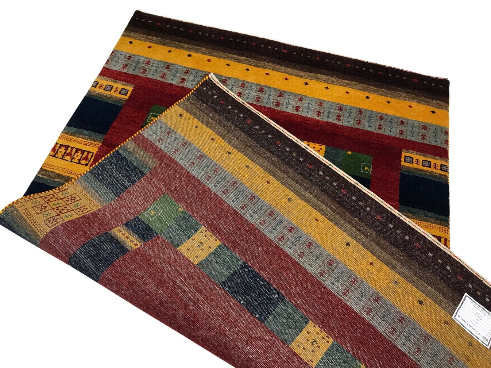 Gabbeh Teppich Naturfarben beige 140X200 cm 100% Wolle Handgeknüpft Hochwertiger