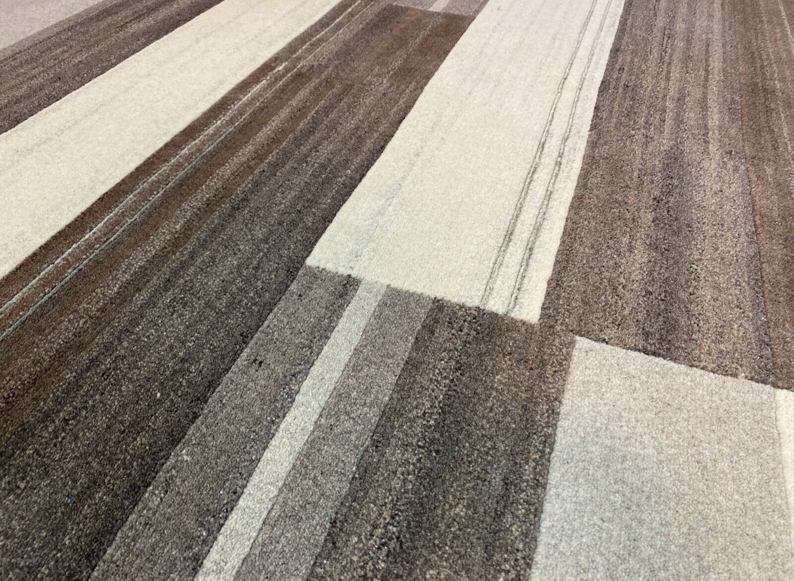 Indo Nepal Teppich Handgeknüpft Grau Beige Braun 120X180 cm Wolle Orientteppich