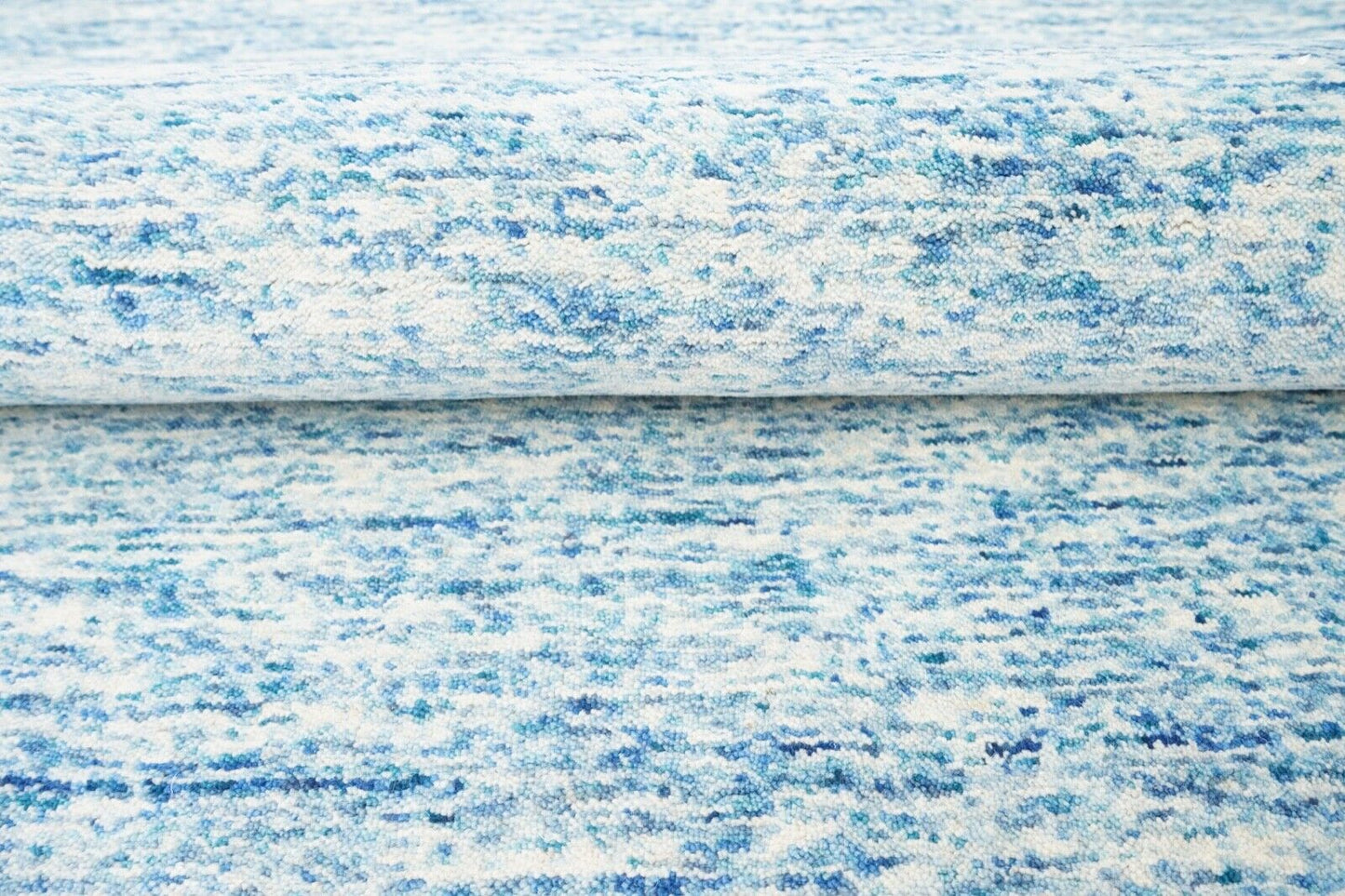 Blau Beige Teppich 100% Wolle 160X230 cm Orientteppich Handgetuftet HT334