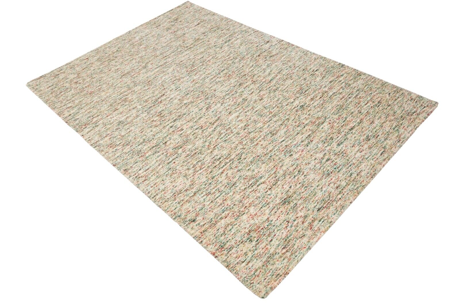 Teppich 100% Wolle Beige Grün Orange 160X230 cm Handgetuftet Orient HT326u
