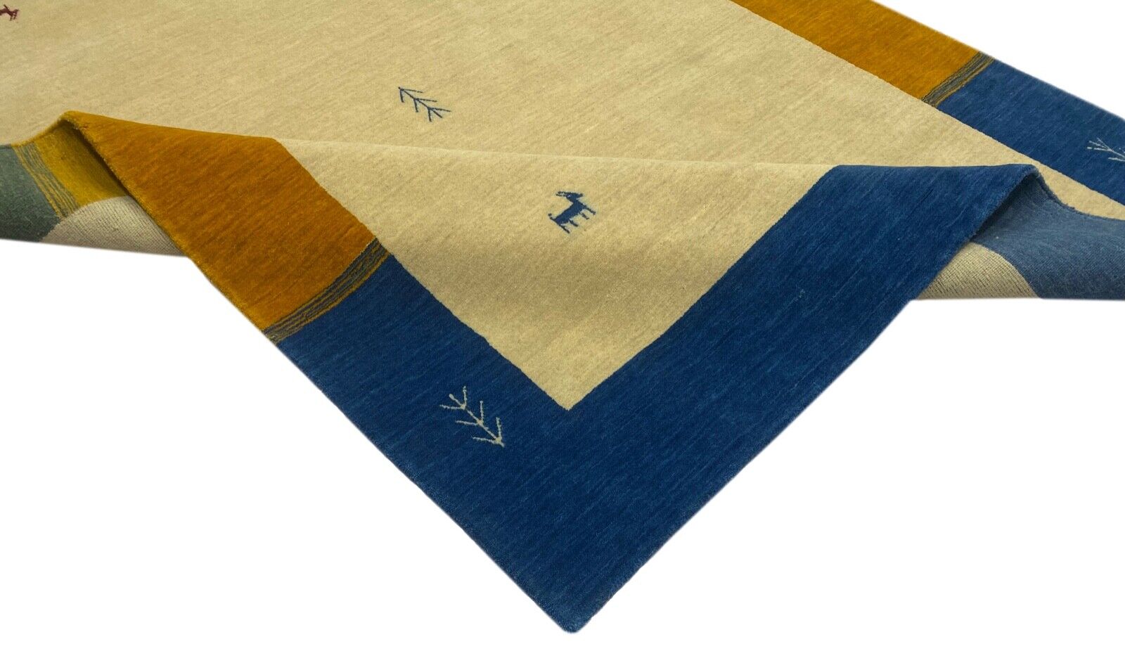 Bunt Gabbeh Teppich 100% Wolle 170x240 cm Handgewebt Debbich Handloom WR140