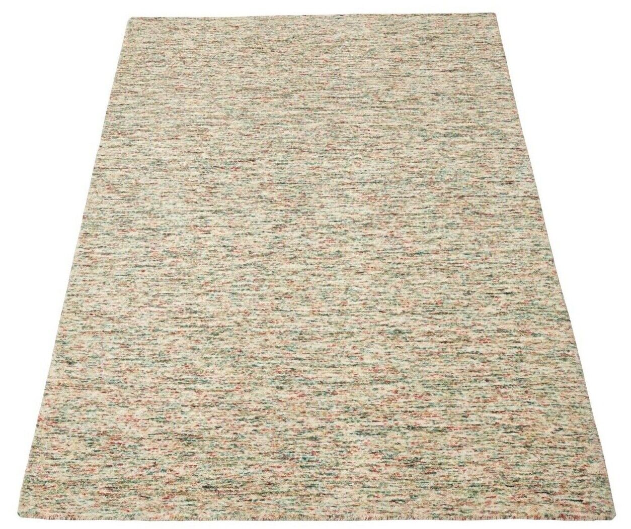 Teppich 100% Wolle Beige Grün Orange 160X230 cm Handgetuftet Orient HT326u