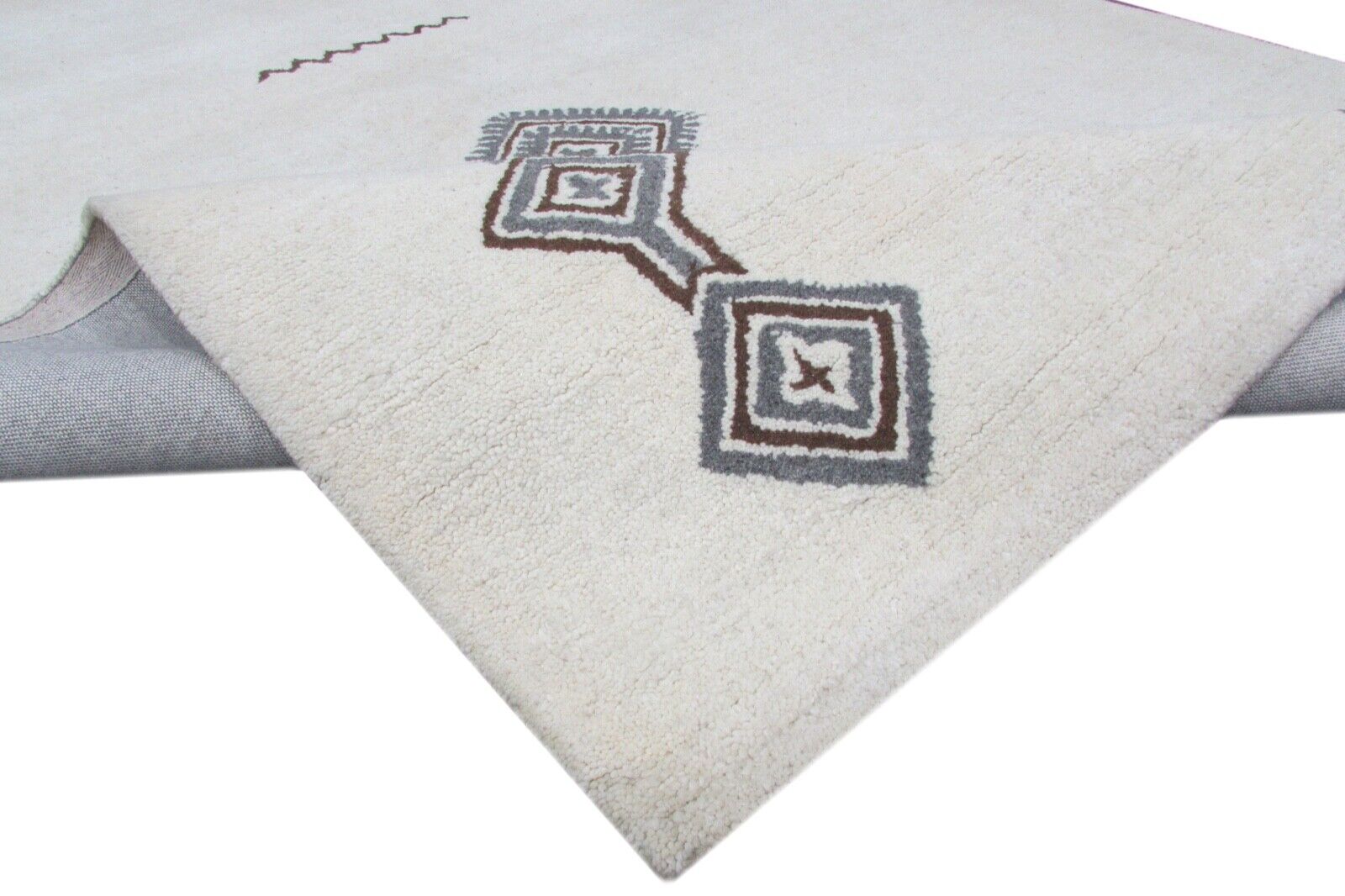 Elfenbeinfarbe Teppich 100% Wolle Béžová 160X230 cm Handarbeit Handgetuftet T836