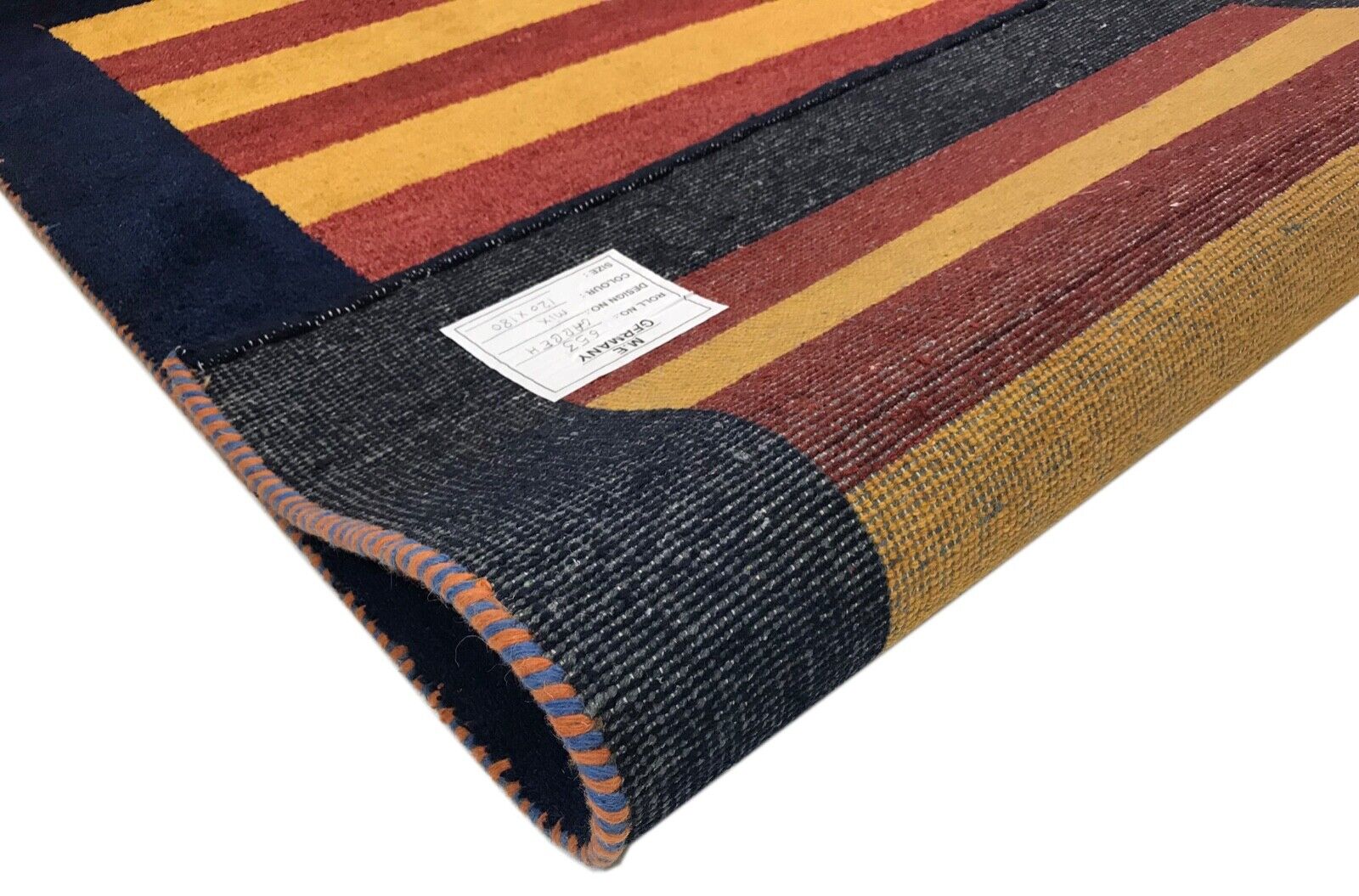 Gabbeh Teppich 120x180 cm Handgeknüpft 100% Wolle Rot Gold Debbich 