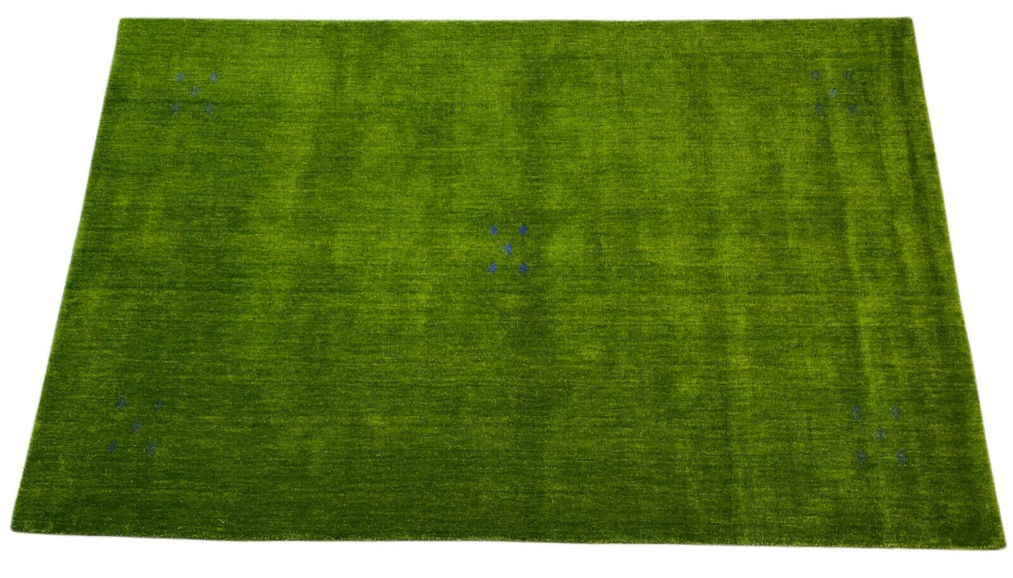 Grün Gabbeh Teppich 120X180 CM Blau 100% Wolle Loom Orientteppich  Debbich