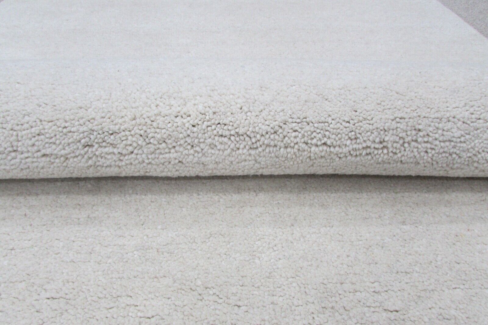 Tappeto beige grigio fatto a mano, 100% lana, 160x230 cm, annodato a mano, T819 
