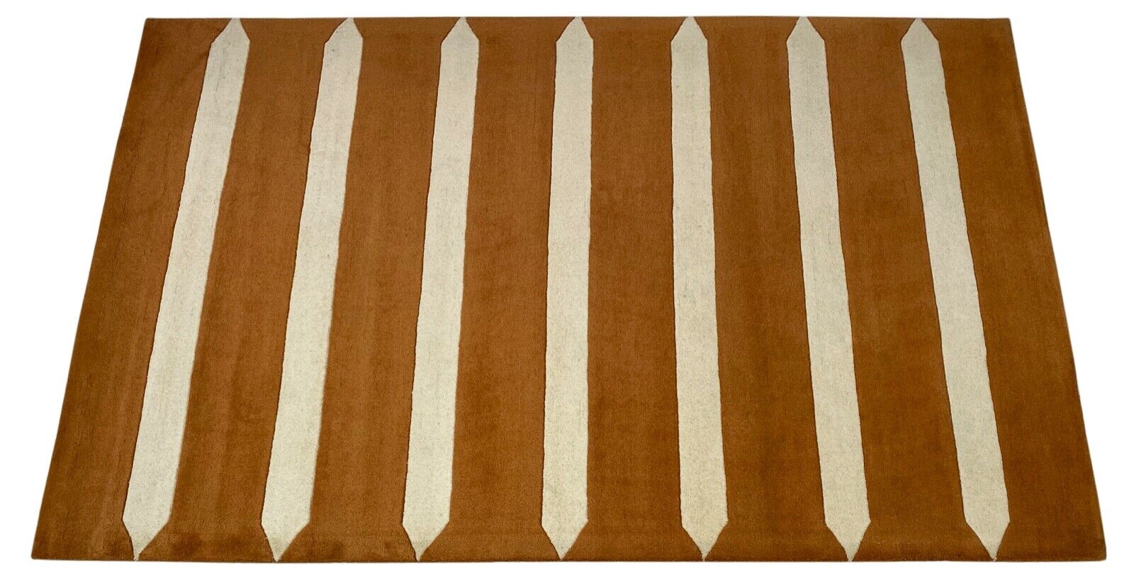 Orientteppich Rost Beige 100% Wolle Handgetuftet Bronzefarbe Teppich 155X245 CM