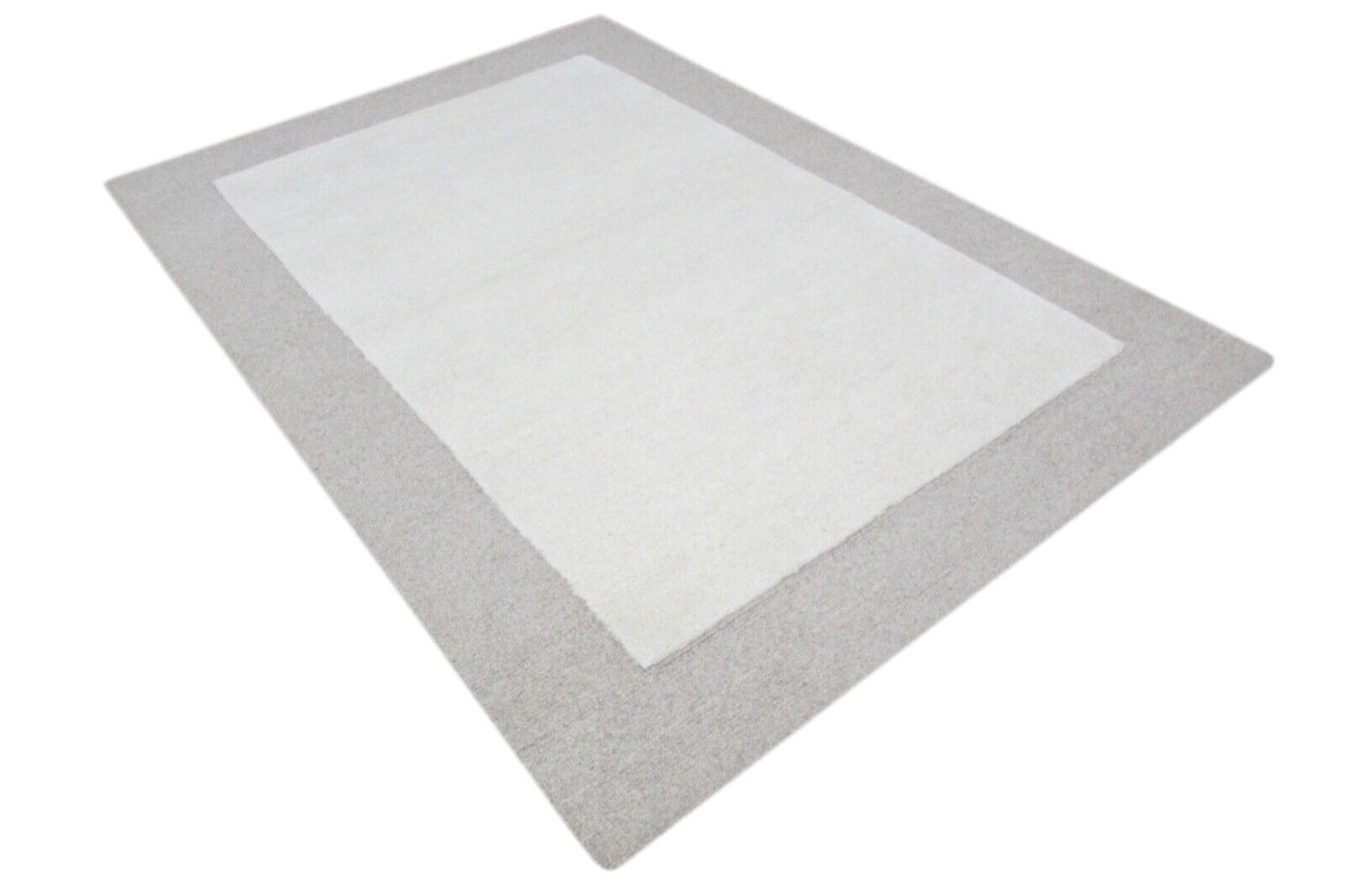 Tappeto beige grigio fatto a mano, 100% lana, 160x230 cm, annodato a mano, T819 