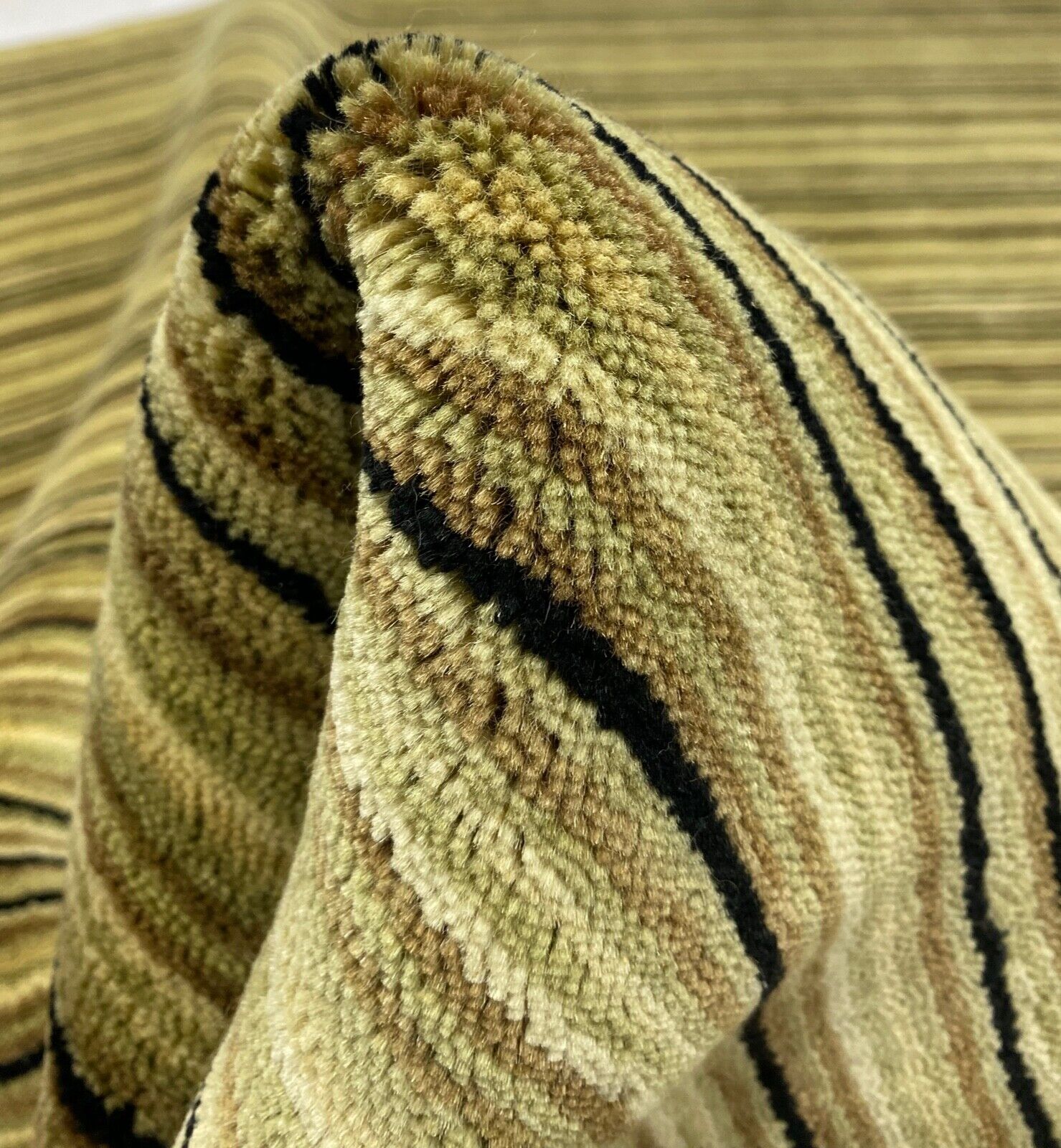 Teppich 100% Wolle Beige Braun Grün Gabbeh lori Handgewebt 142x203 cm S188