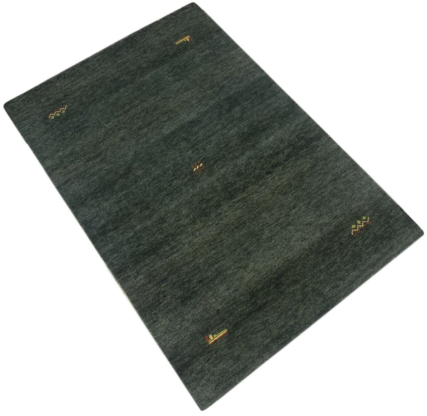 Gabbeh Teppich 100% Wolle Schwarz Handgeknüpft 167X243 cm WR18