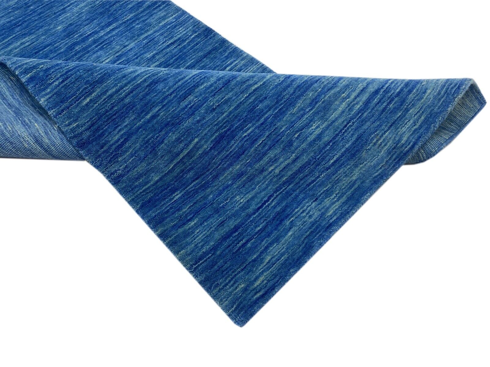 Blau Läufer Gabbeh Teppich 100% Wolle Loom Handgefertigt 80X297 cm WR132