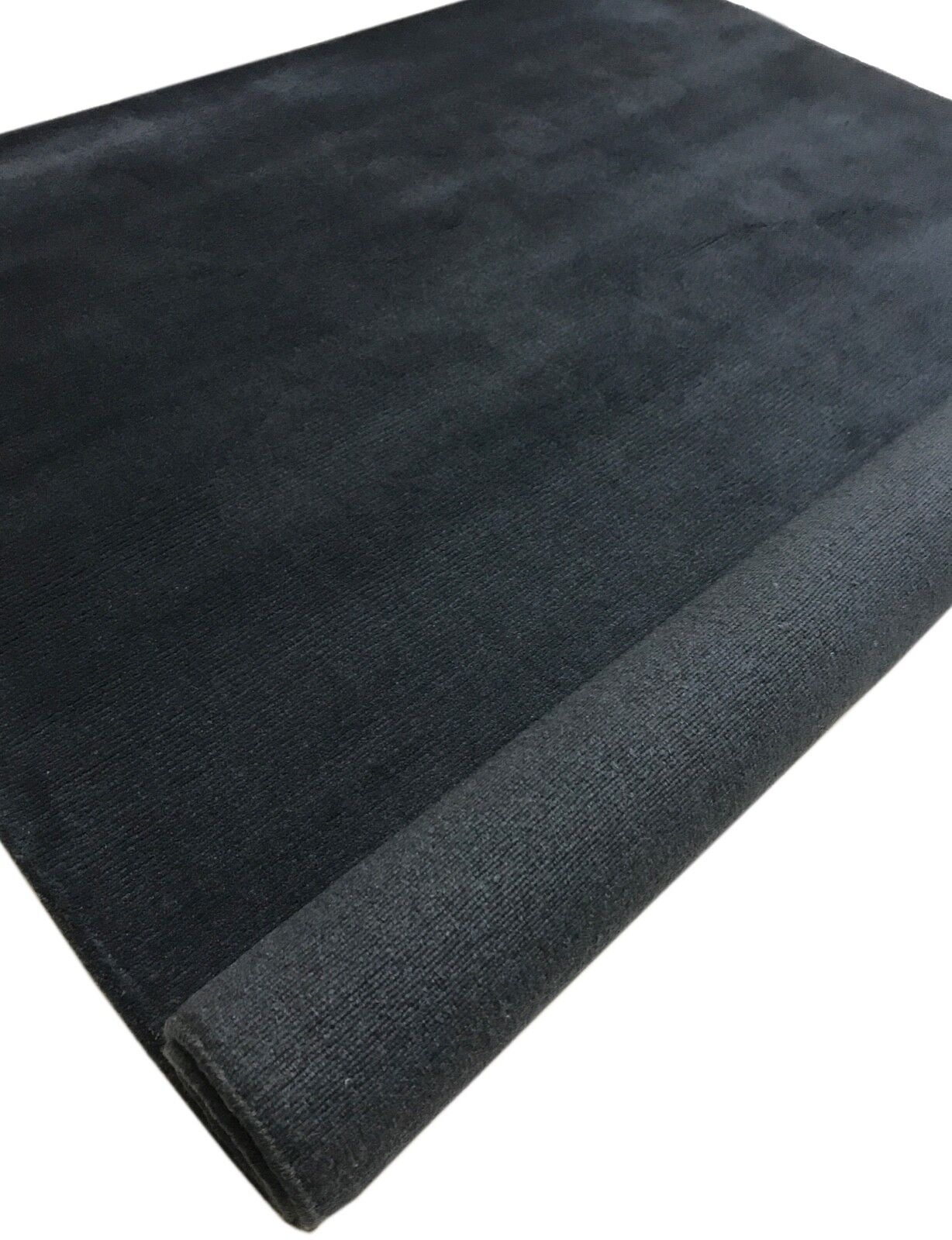 Mørkegråblåt tæppe 100% uld Gabbeh Loom håndlavet 180x260 cm VK12