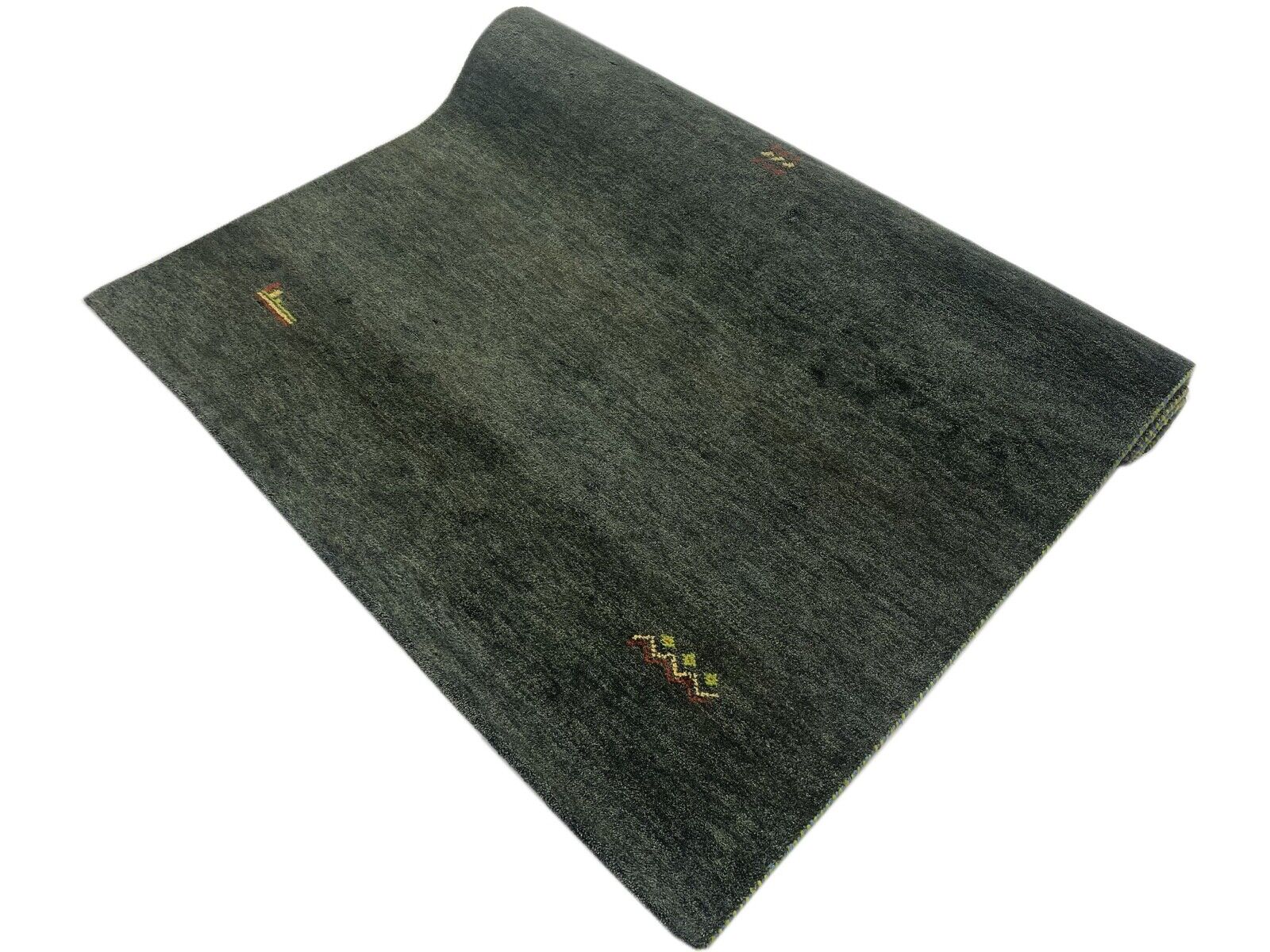 Preproga Gabbeh, 100 % volna, črna, ročno vozlana, 167 x 243 cm, WR18