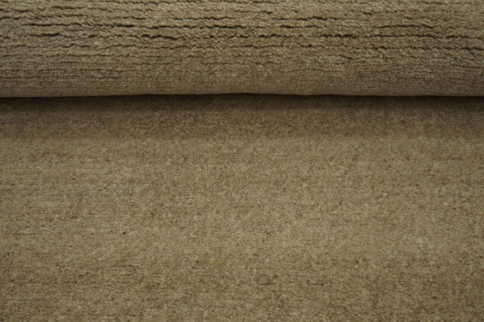 Nepal Teppich 100% Wolle Handgeknüpft Beige Braun 80X250 cm Orientteppich N768