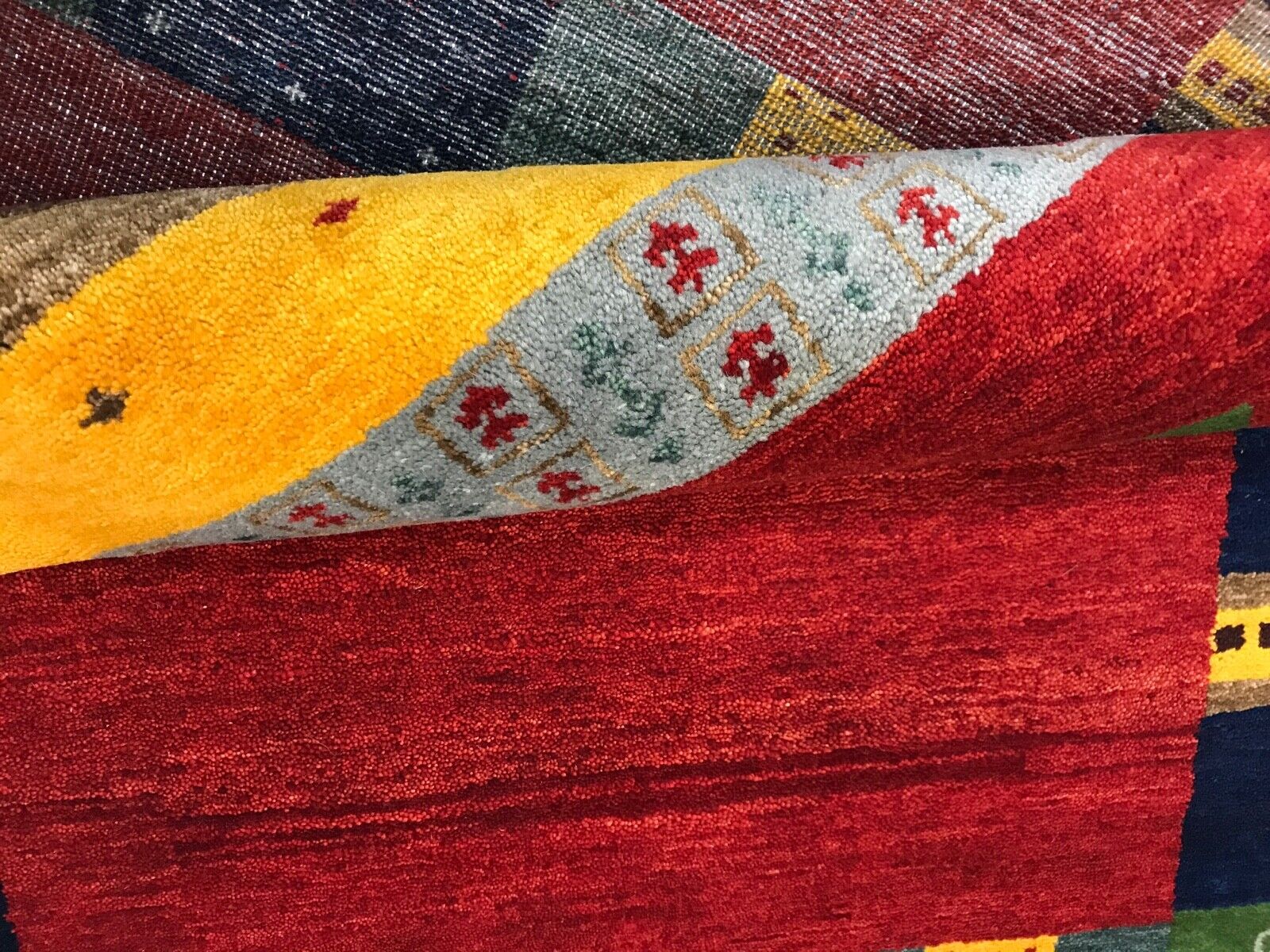 Gabbeh Teppich Naturfarben beige 140X200 cm 100% Wolle Handgeknüpft Hochwertiger