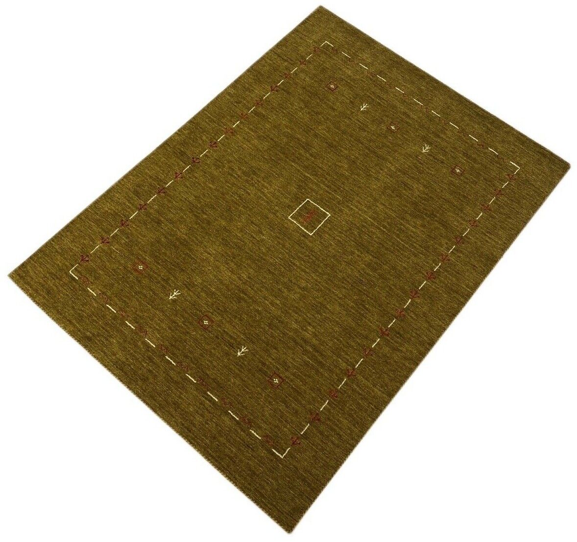 Wohnzimmer Braun Gabbeh Teppich 100% Wolle 175x240 cm Orient Handgewebt W9