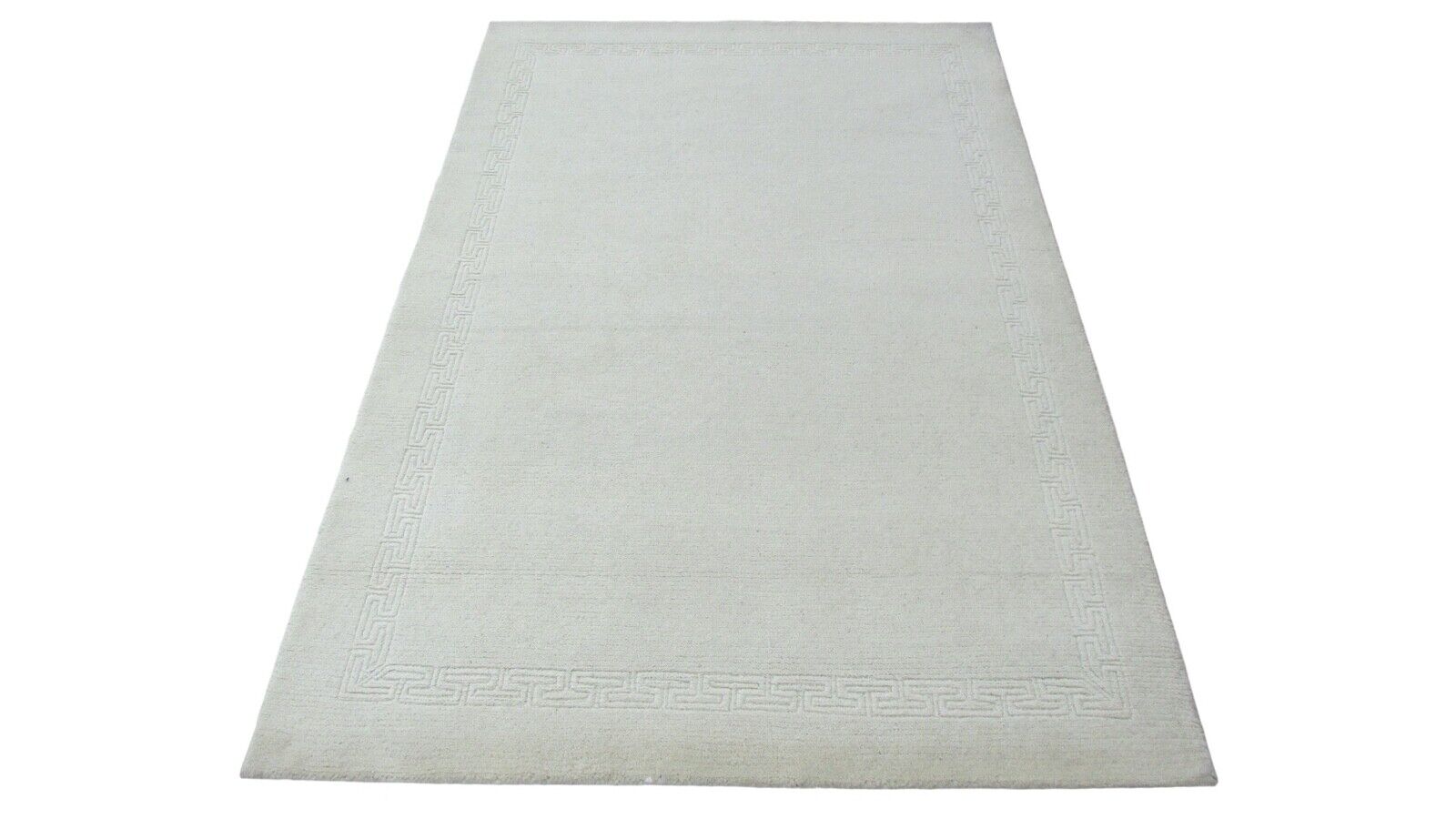 Nepal Teppich Handgeknüpft Beige 100% Wolle Orientteppich 119x182 cm N-140