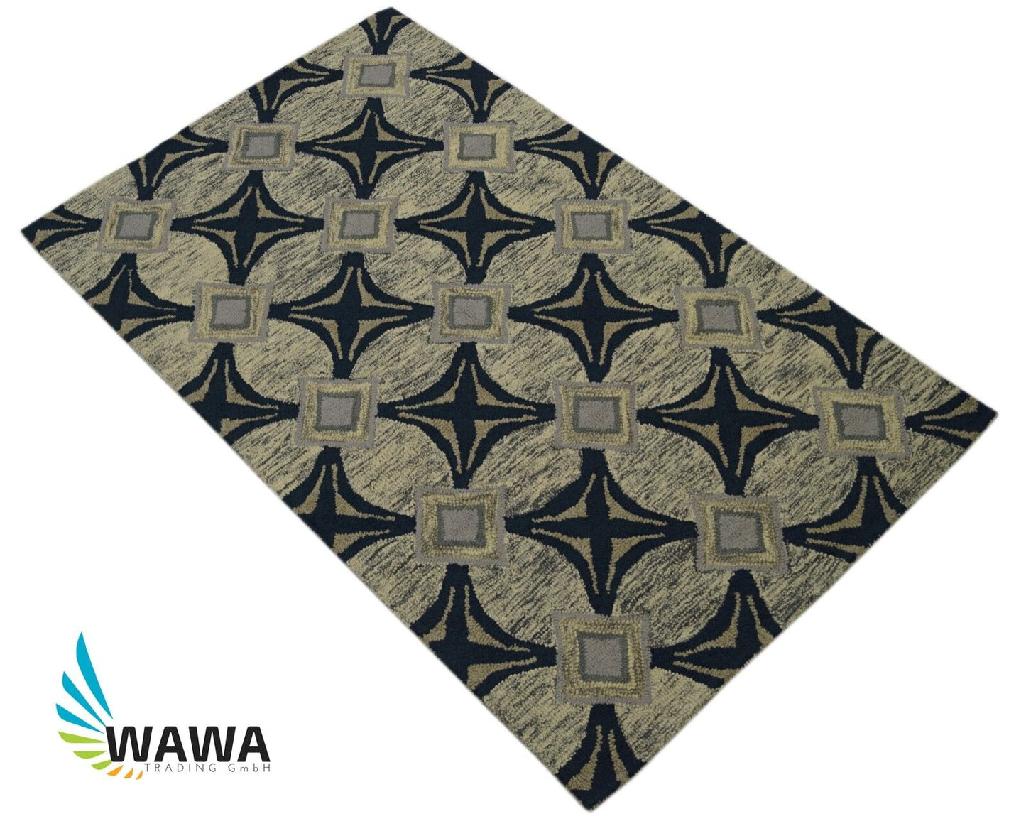 Designer Teppich 150X240 CM Handarbeit 100% Wolle Orient Handgetuftet Loop MH876