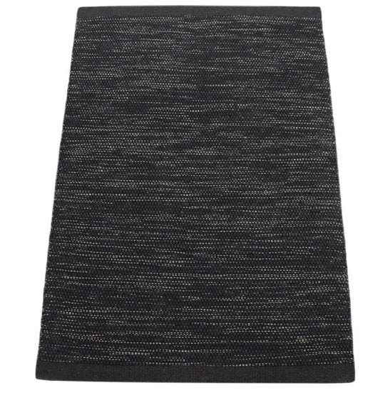 Anthrazit 100% wolle Teppich Flachgewebe 120x180 cm Kilim  Schwarz Handgewebt