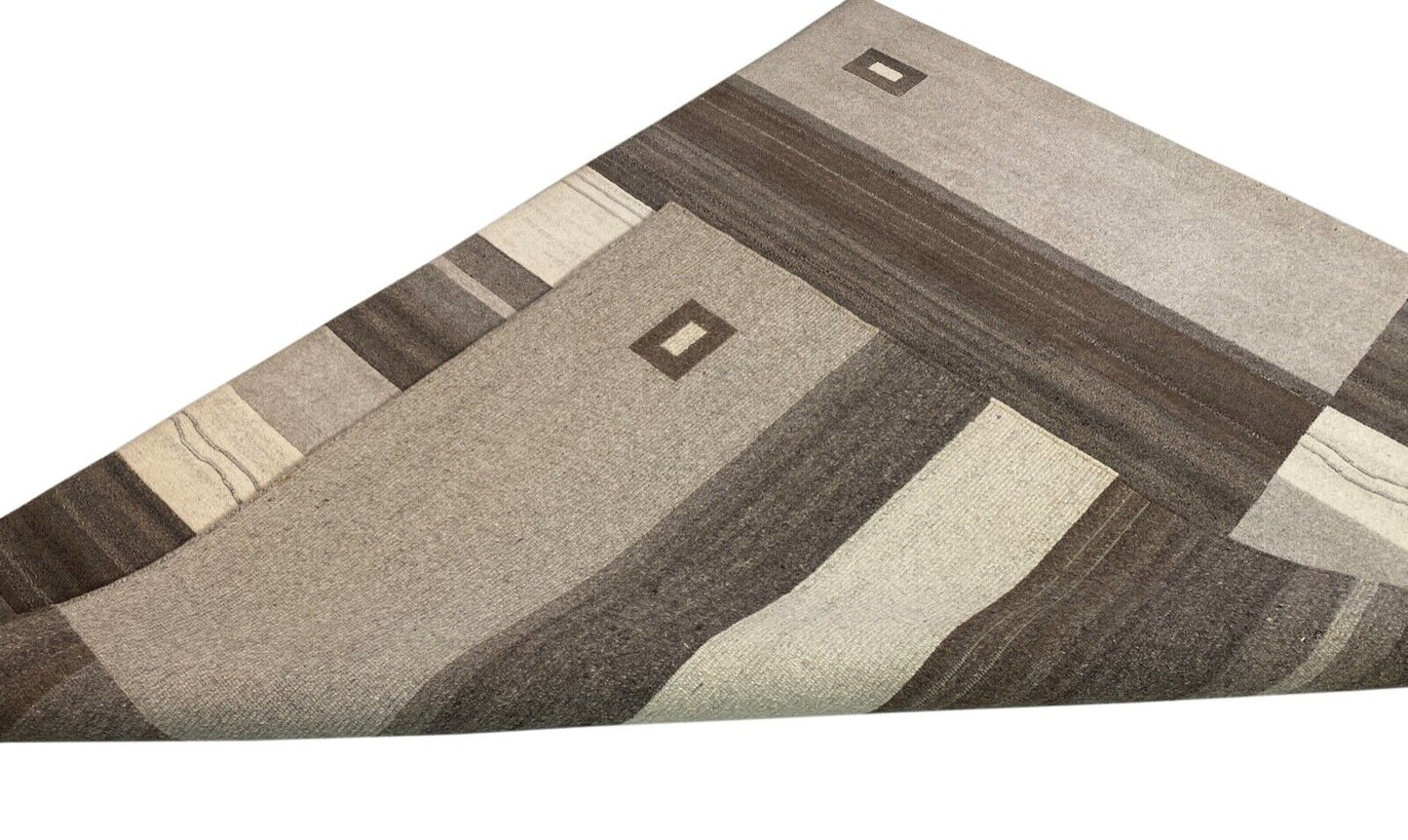 Indo Nepal Teppich Handgeknüpft Grau Beige Braun 170X235 cm Wolle Orientteppich