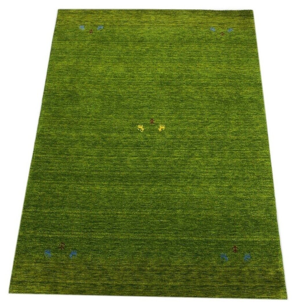 Gabbeh Teppich 100% Wolle 175X245 CM Grün Handgefertigt WR75