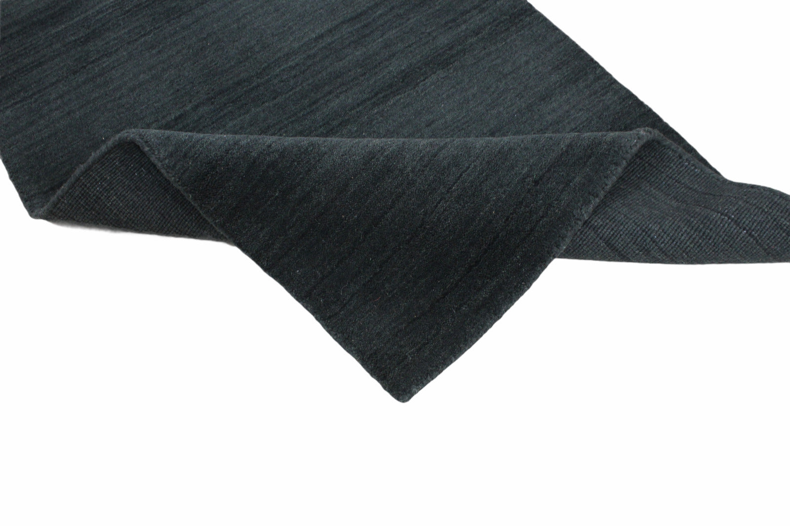 Schwarz Brücke 100% Wolle 73X200 cm Handgewebter Teppich Orientteppich C12
