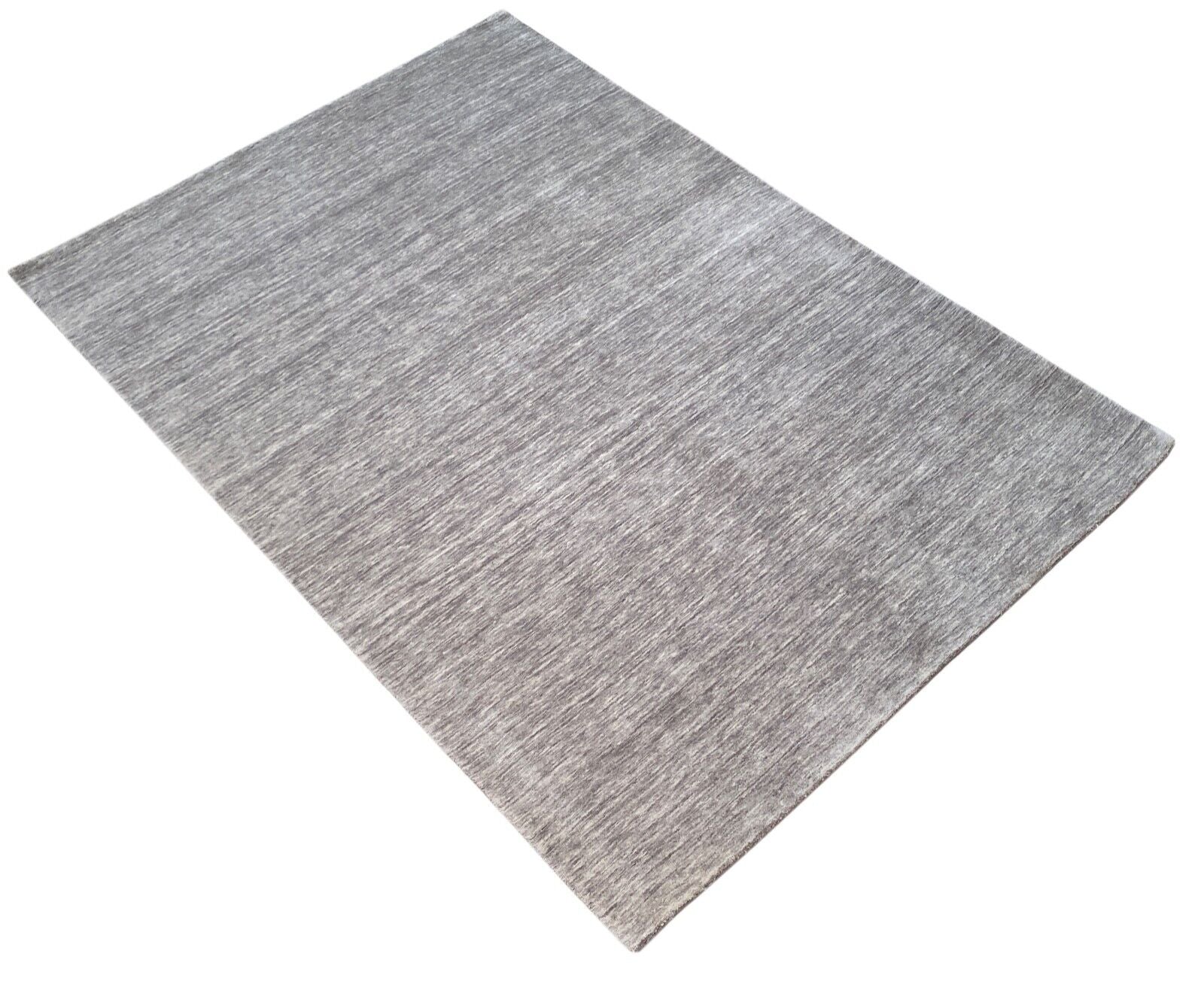 Grau 170x240 cm Orientteppich Handgewebt Gabbeh Teppich 100% Wolle WAWA TEPPICH