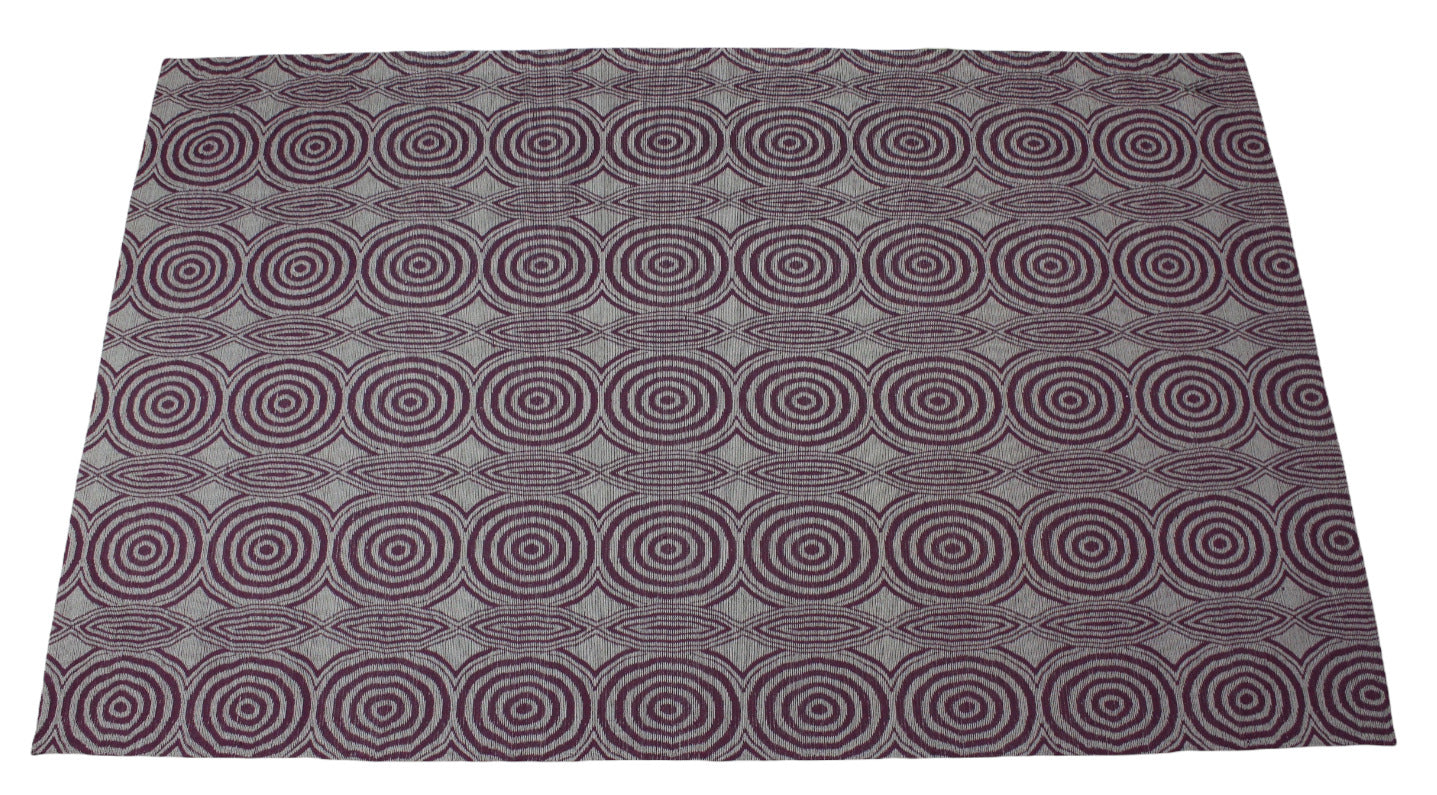 Teppich Flachgewebe Baumwolle Viskose 150x240 cm Jacquard Silber JST21