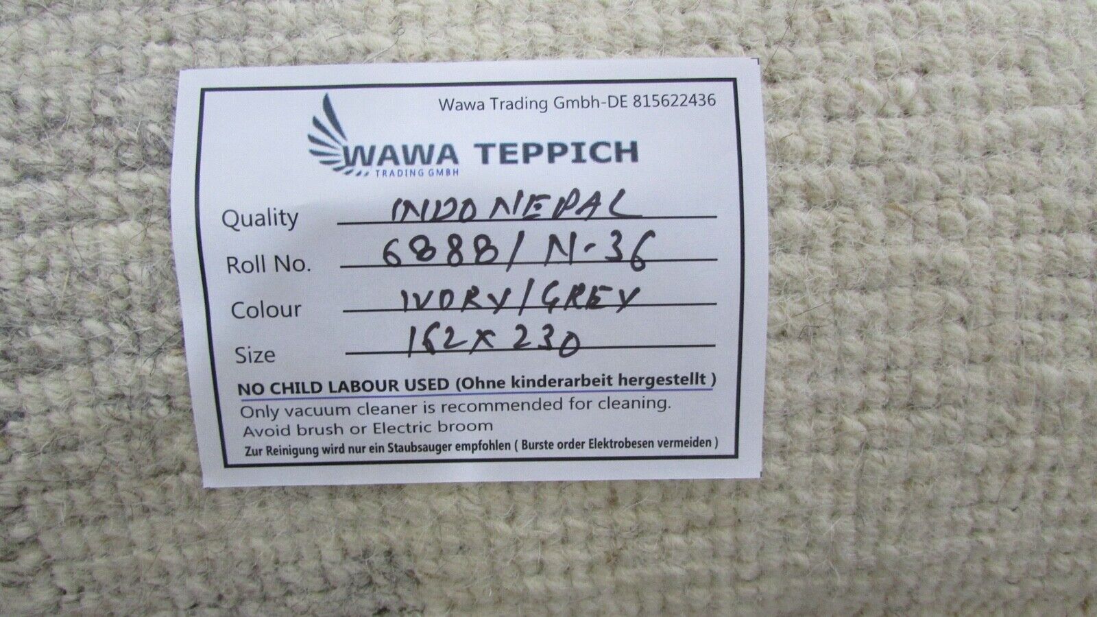 Keleti szőnyeg Nepál szőnyeg kézzel csomózott bézs szürke 100% gyapjú 162x230 cm N-36