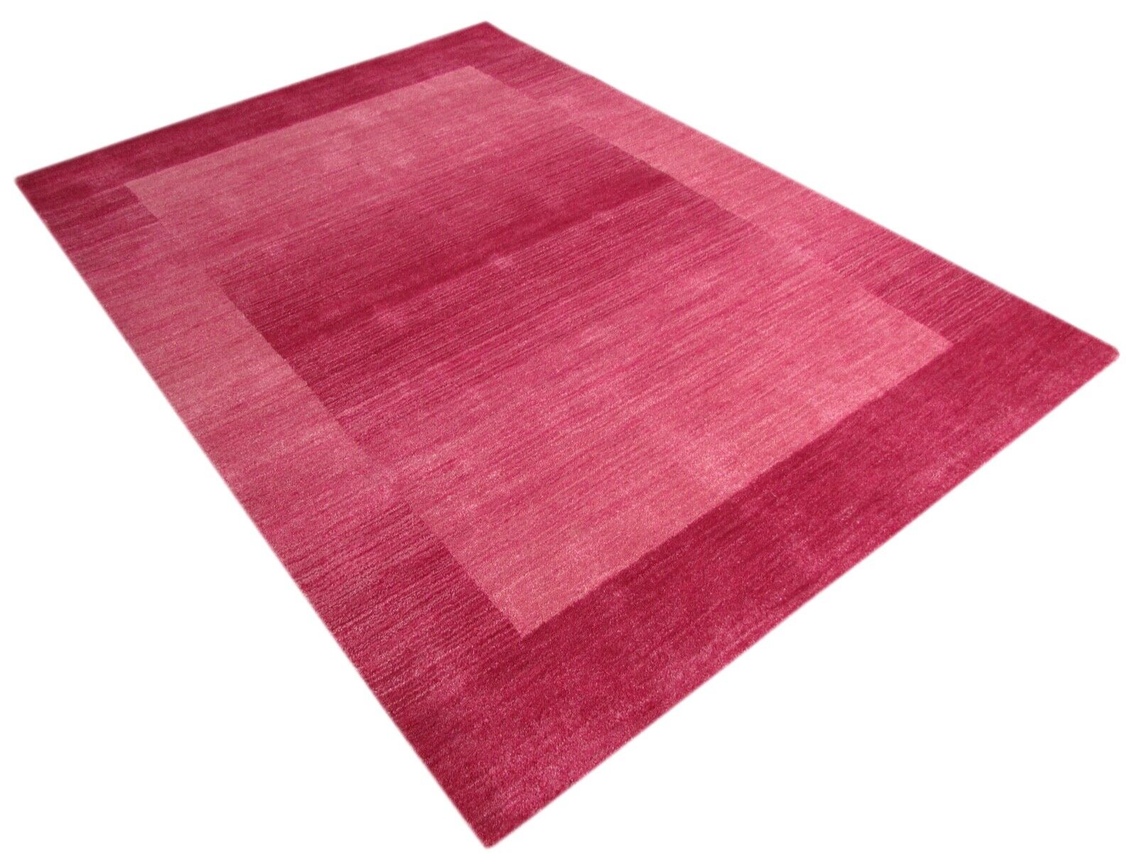 Rosa Teppich 100% Wolle 160X230 cm Orientteppich Handgetuftet T881