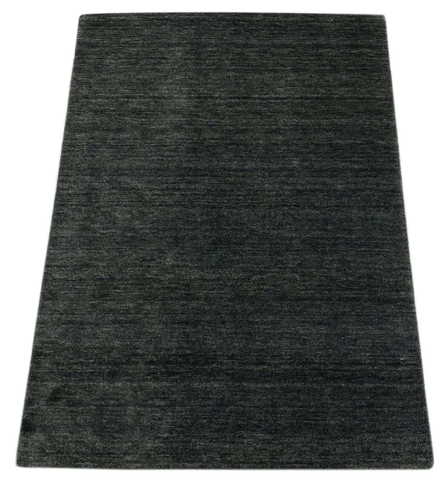 Gabbeh Teppich Schwarz 100% Wolle Handgewebt Orientteppich 122x171 cm WR119