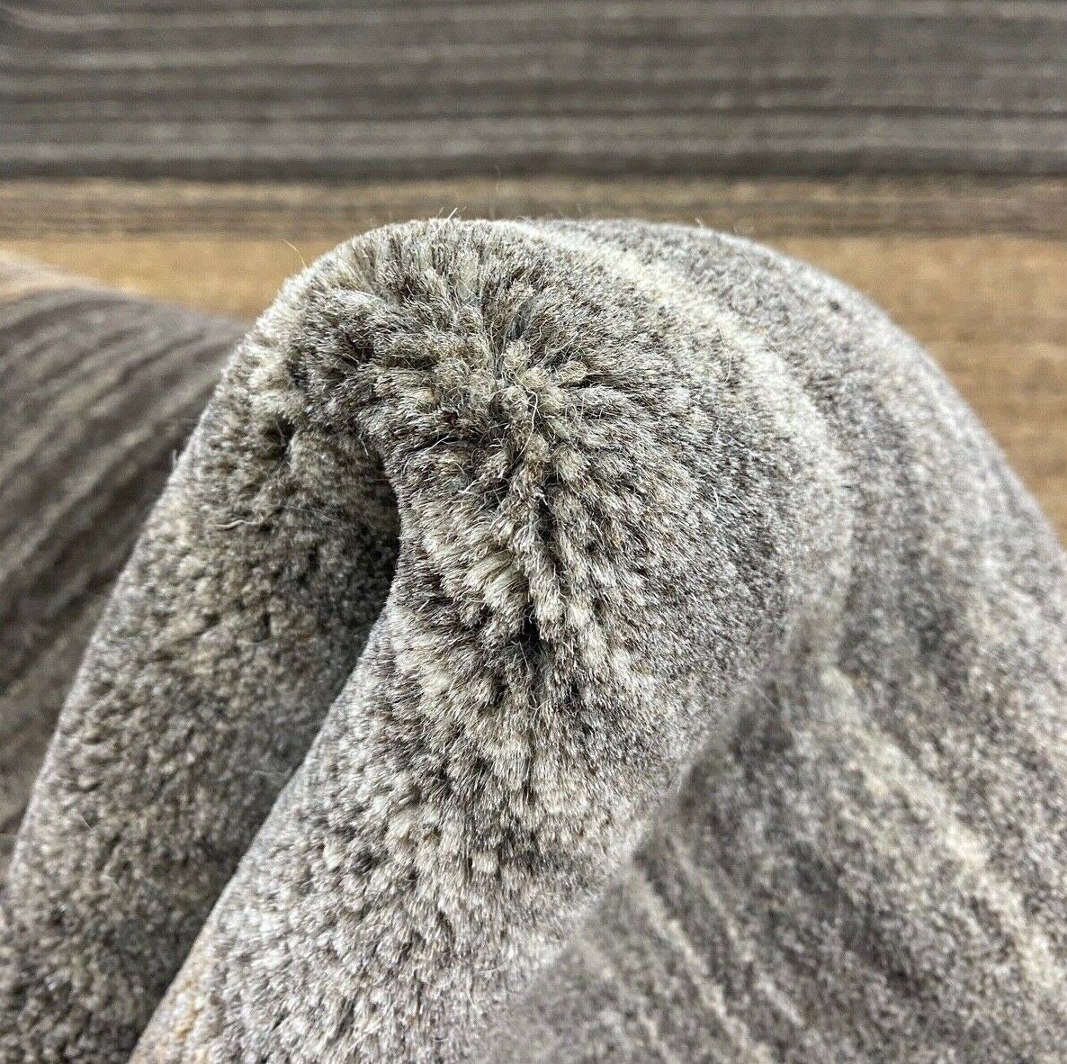 Teppich 100% Wolle Grau Beige Gabbeh lori Handgewebt 122x184 cm Naturwolle S97