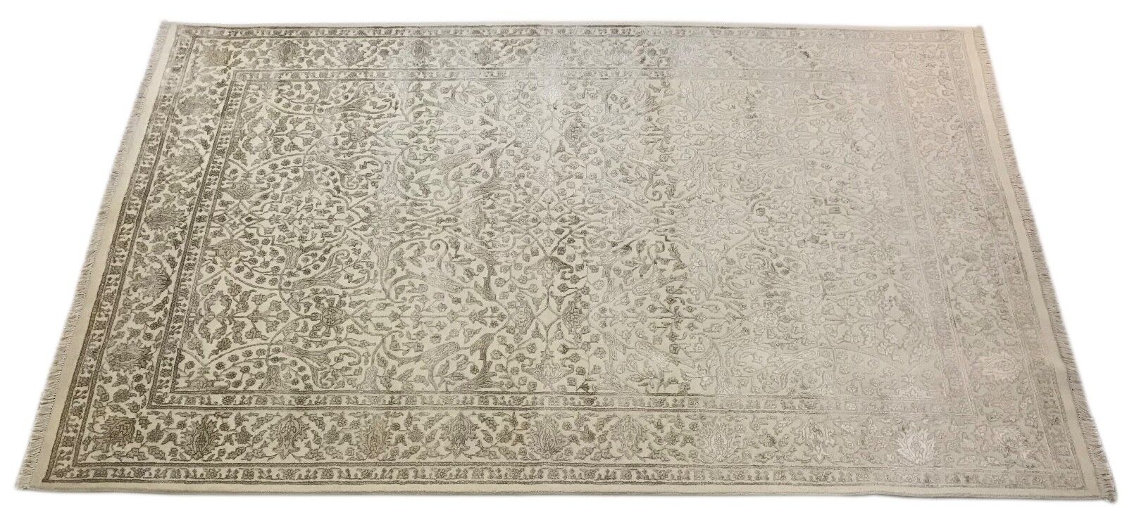 Teppich Handgeknüpfte Orientteppich Hoch Qualität Seide und Wolle 195X303 CM