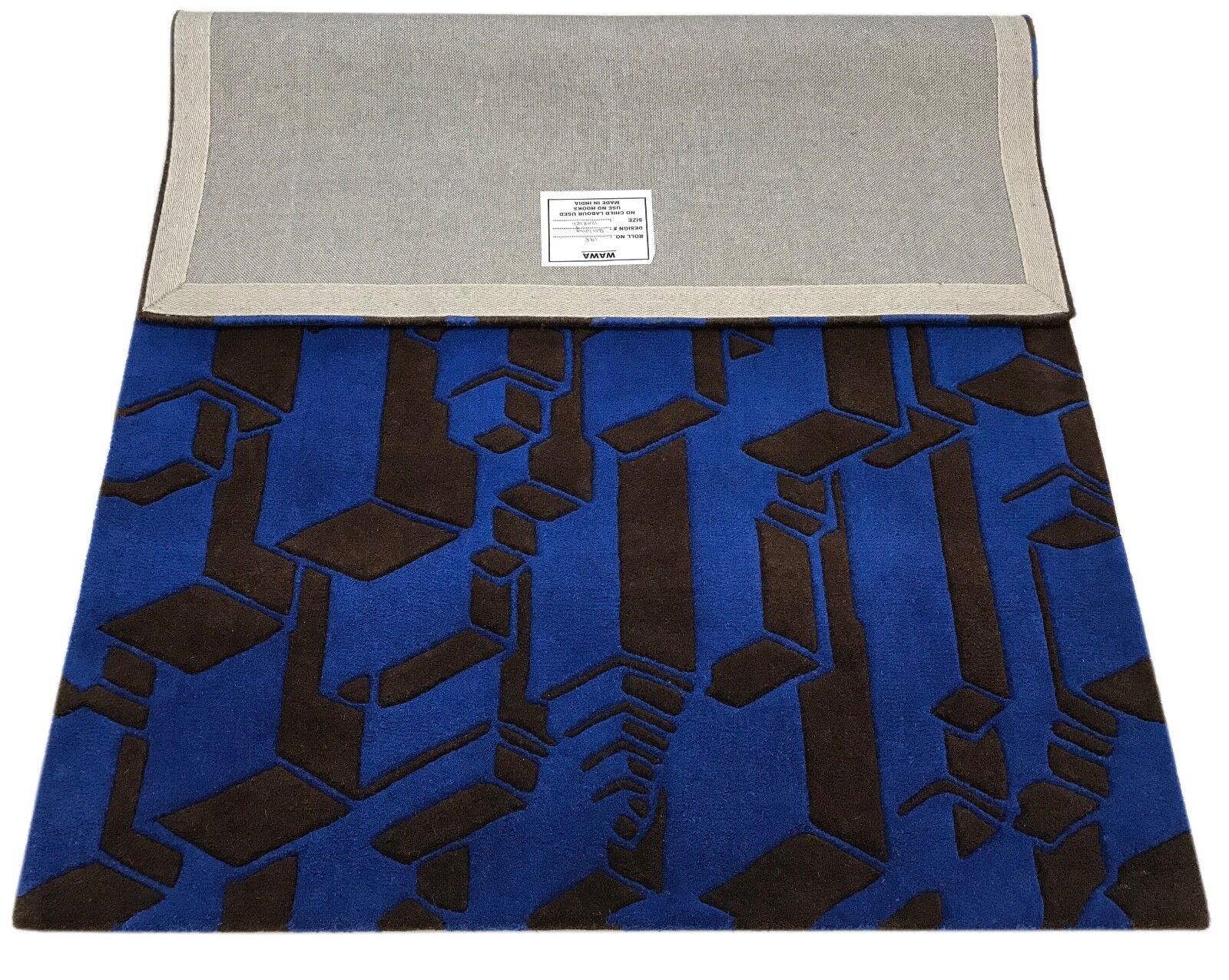 Designer szőnyeg 120x180 cm, kézzel készített, 100% gyapjú, kézzel csomózott, 3D hatású