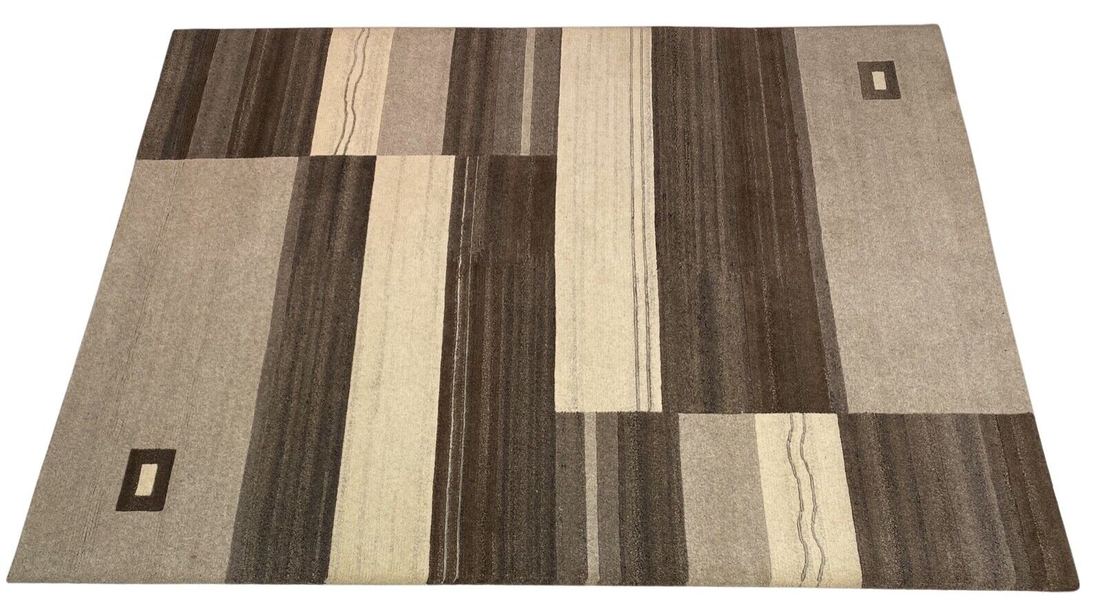 Indo Nepal Teppich Handgeknüpft Grau Beige Braun 170X235 cm Wolle Orientteppich